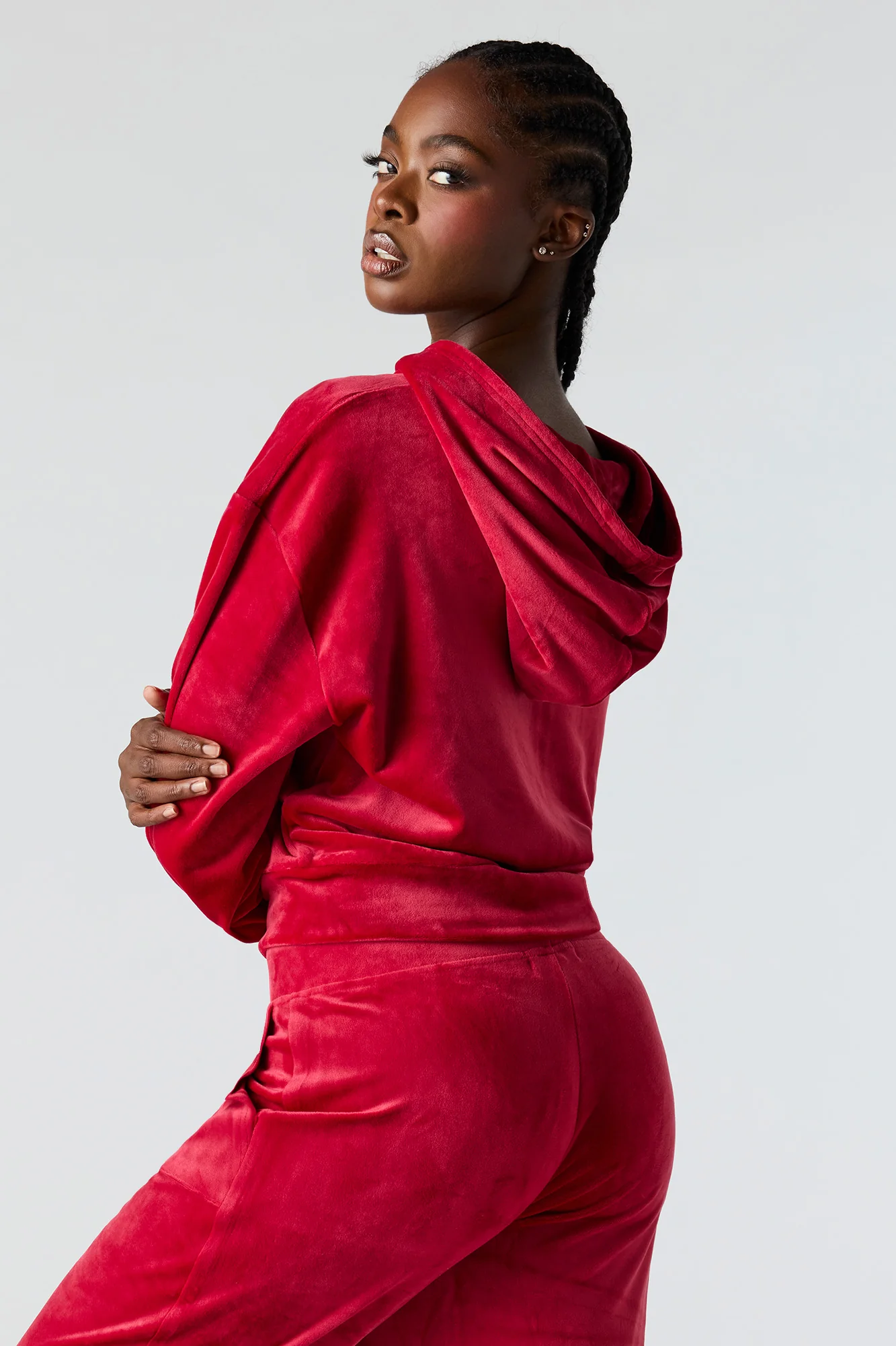 Velour Zip-Up Hoodie - Image 12