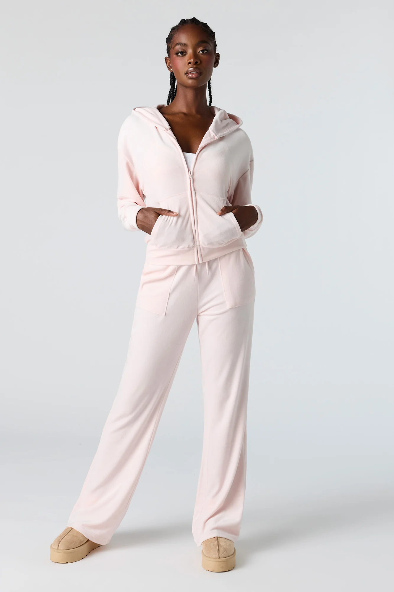 Velour Wide Leg Sweatpant - Image 17