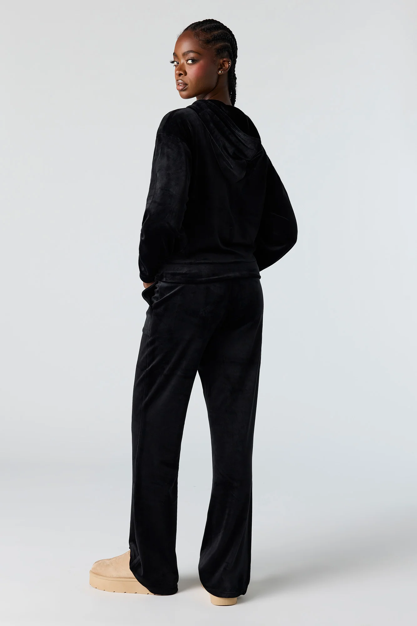 Velour Wide Leg Sweatpant - Image 7