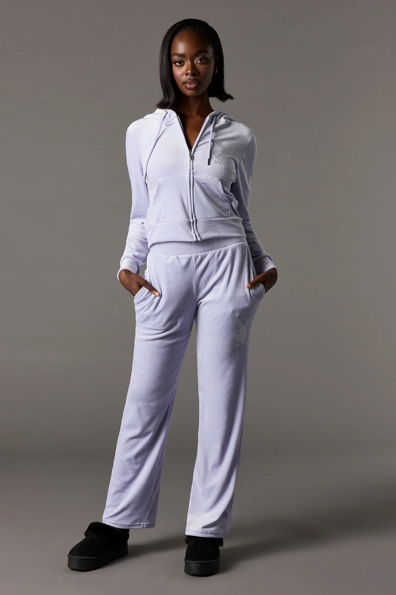 Playboy Rhinestone Velour Sweatpant - Image 10