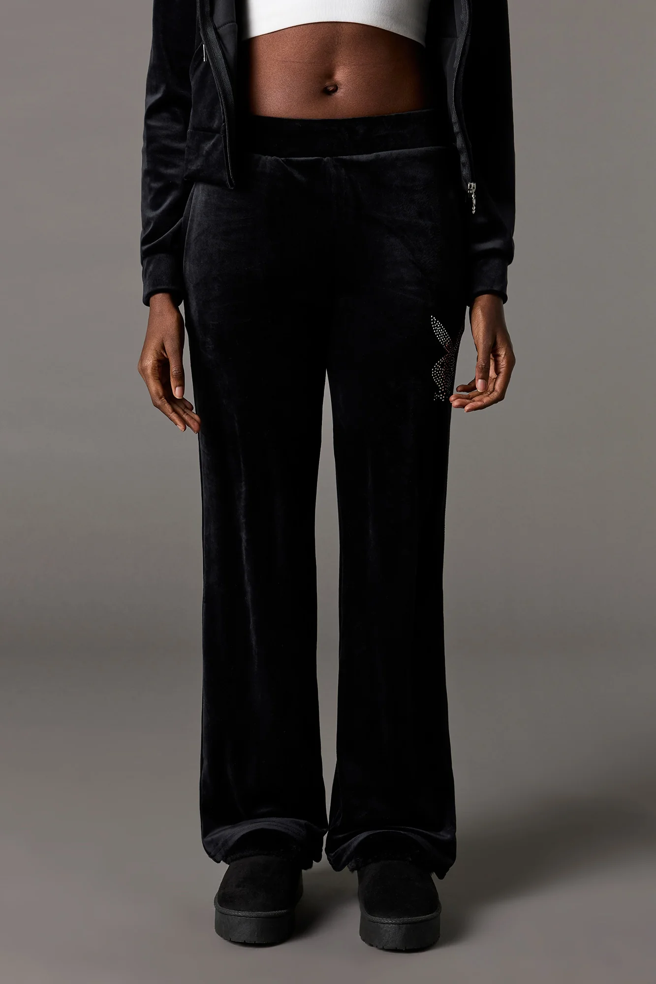 Playboy Rhinestone Velour Sweatpant - Image 7