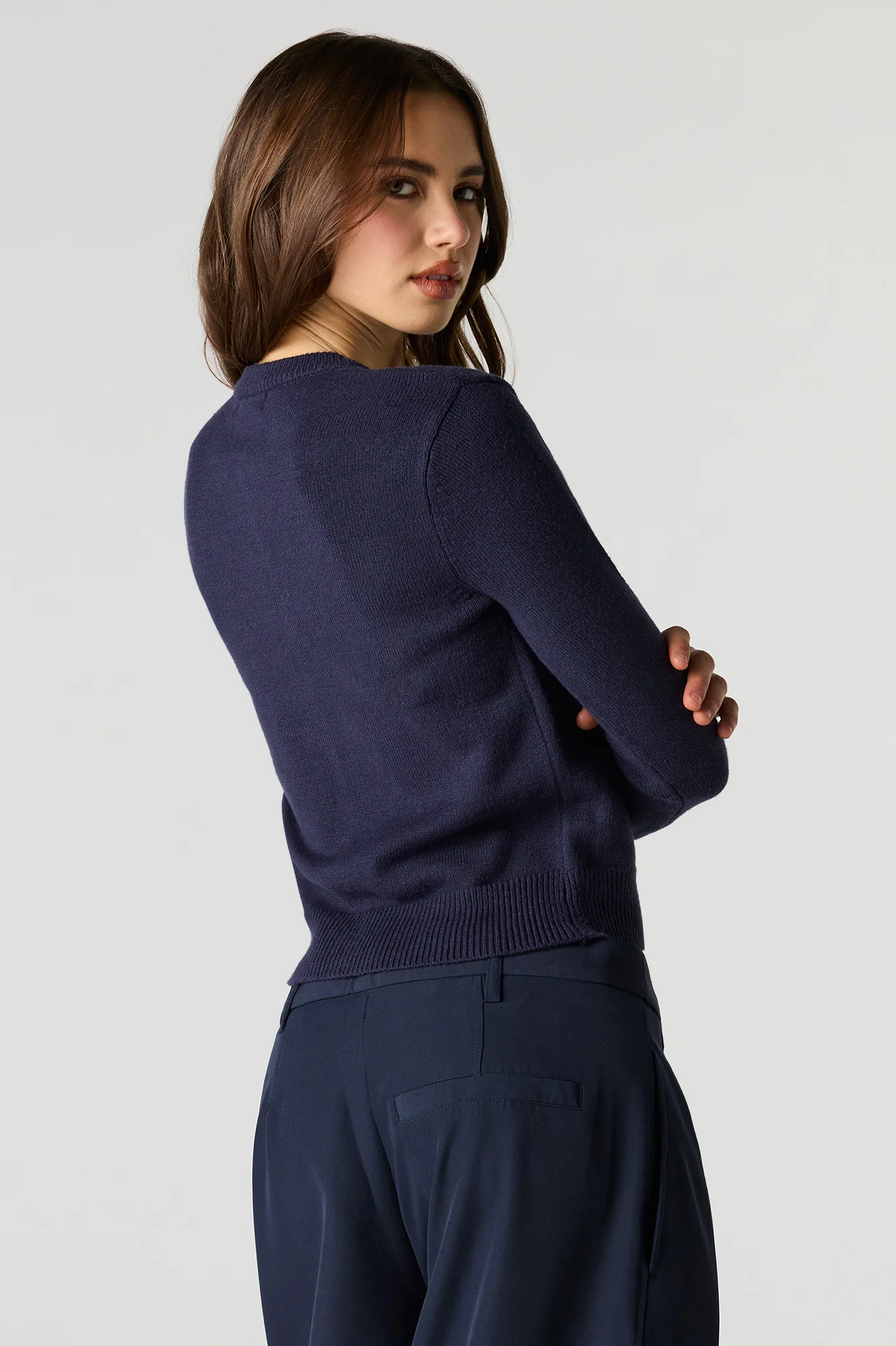 Knit Button Front Cardigan - Image 15