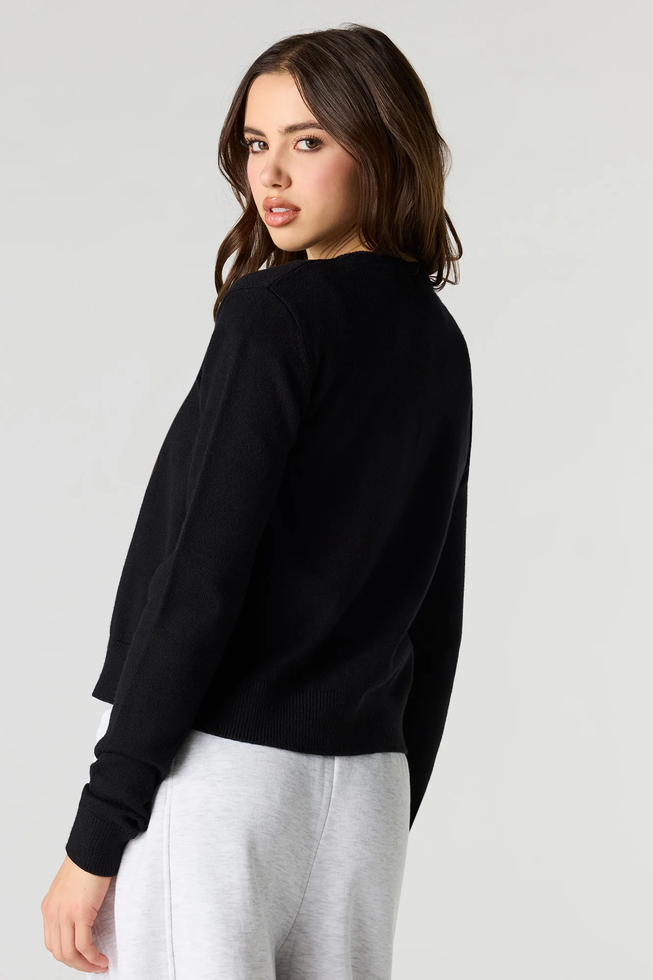 Knit Button Front Cardigan - Image 6