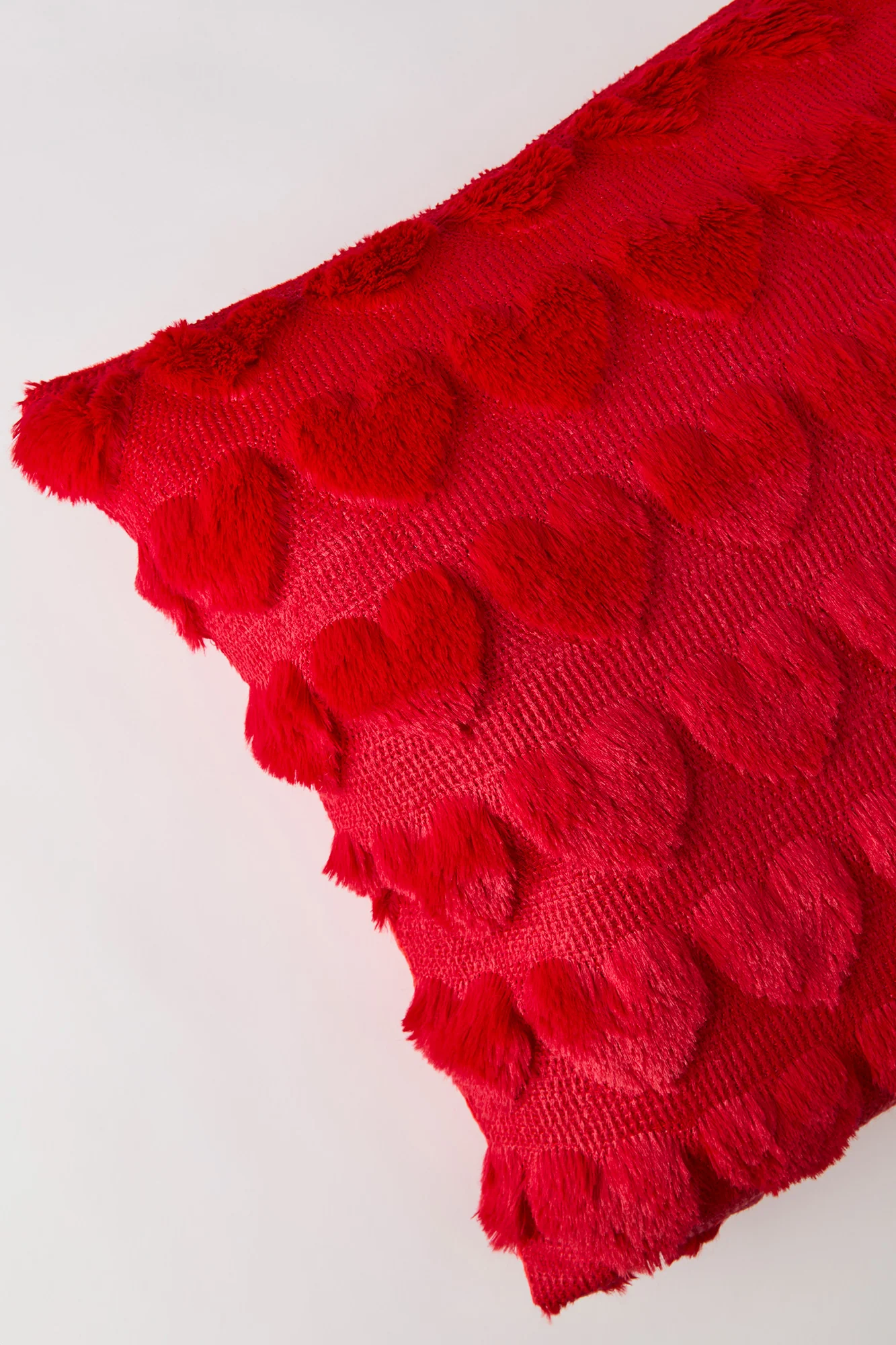 Textured Plush Heart Throw Pillow - Image 2