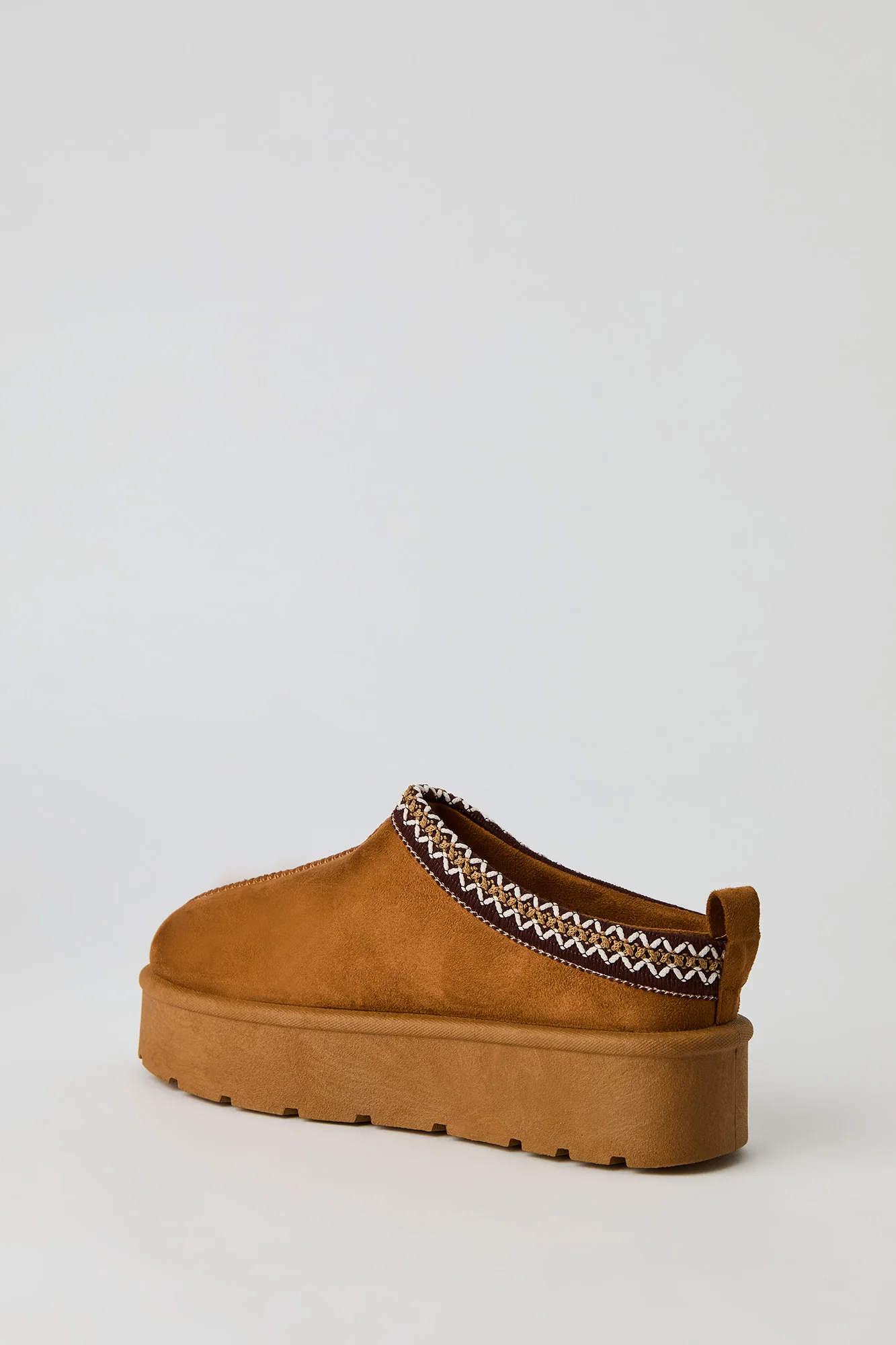 Faux Suede Embroidered Platform Booties - Image 10