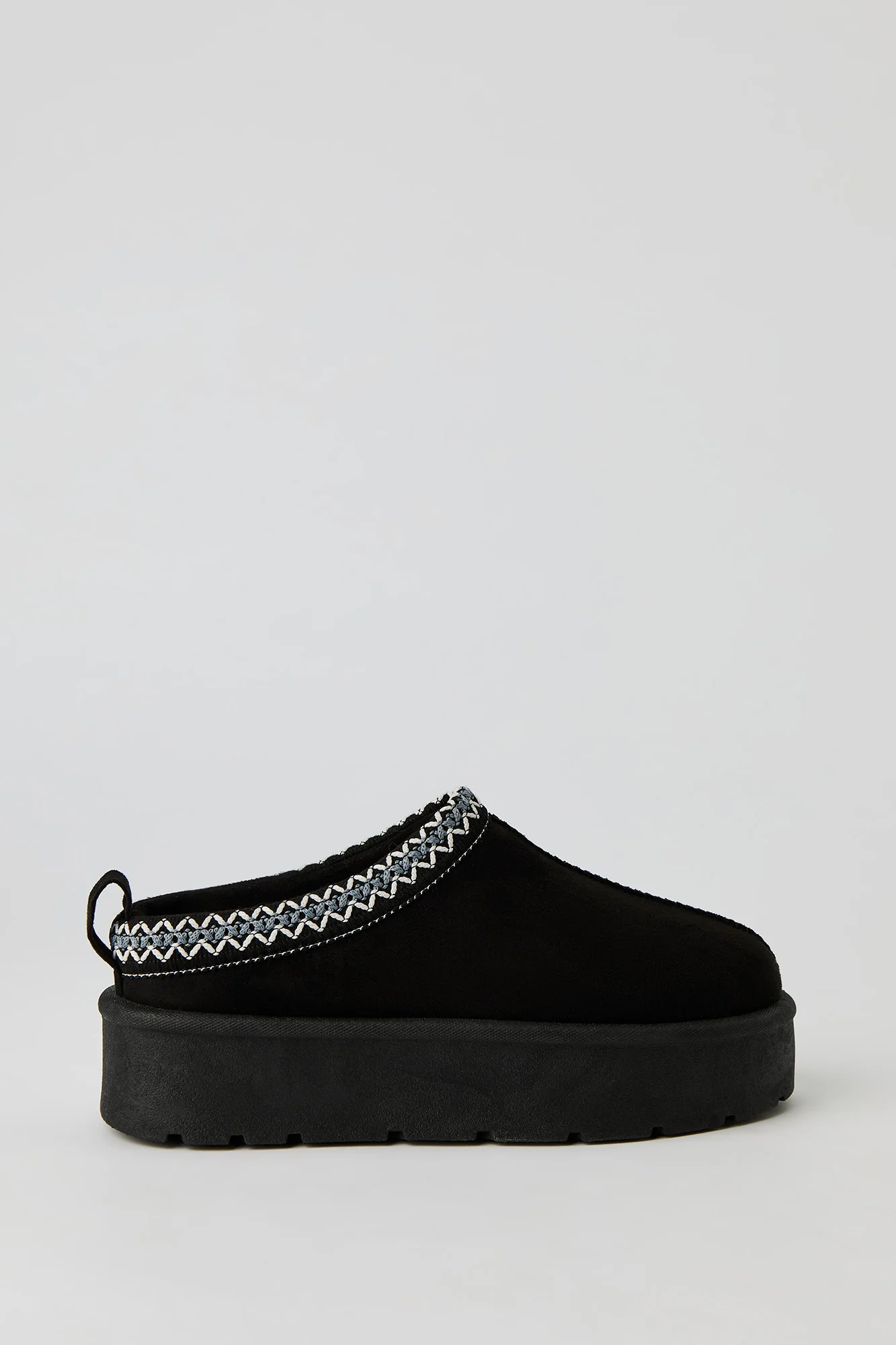 Faux Suede Embroidered Platform Booties - Image 2