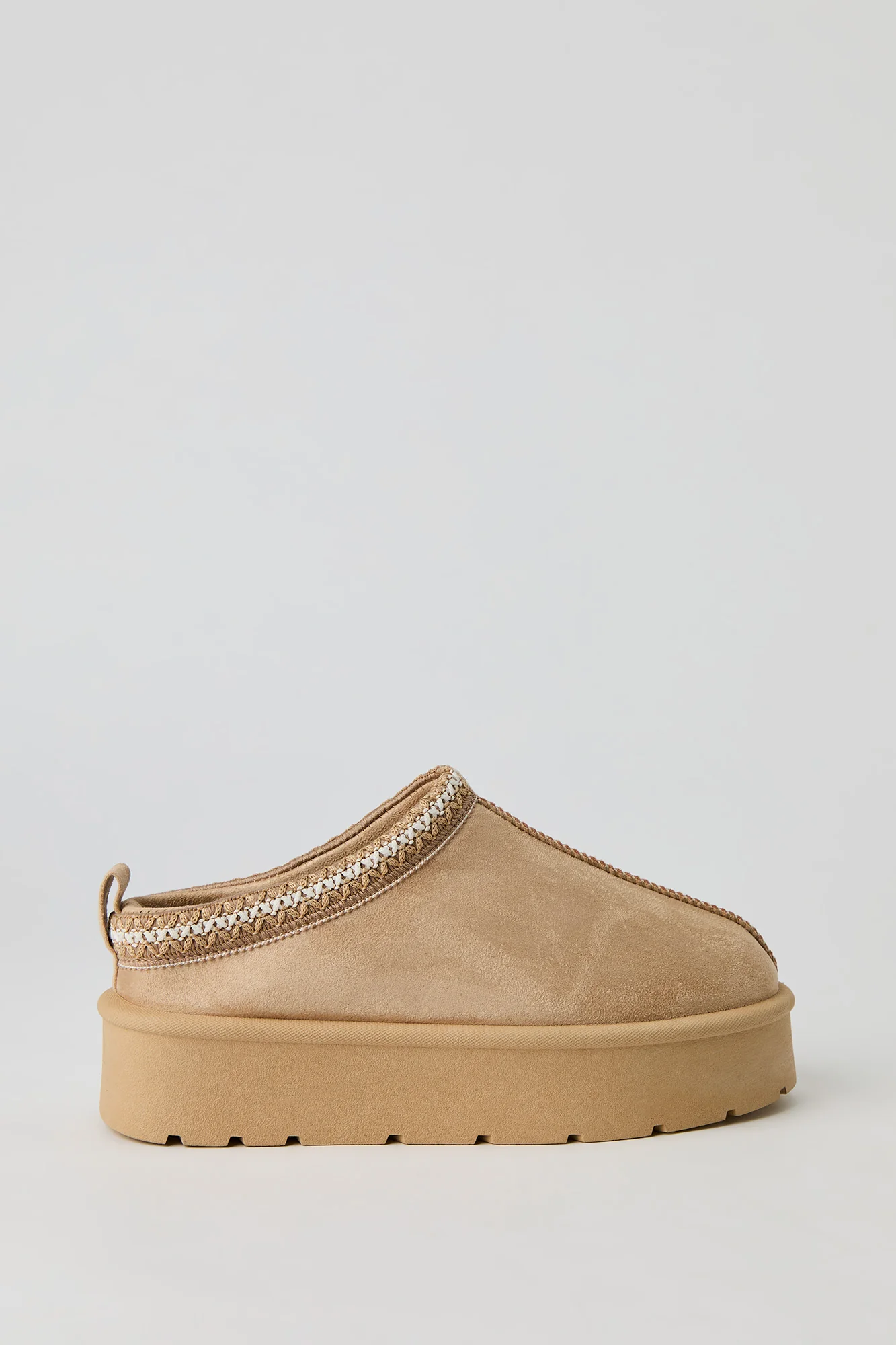 Faux Suede Embroidered Platform Booties - Image 5