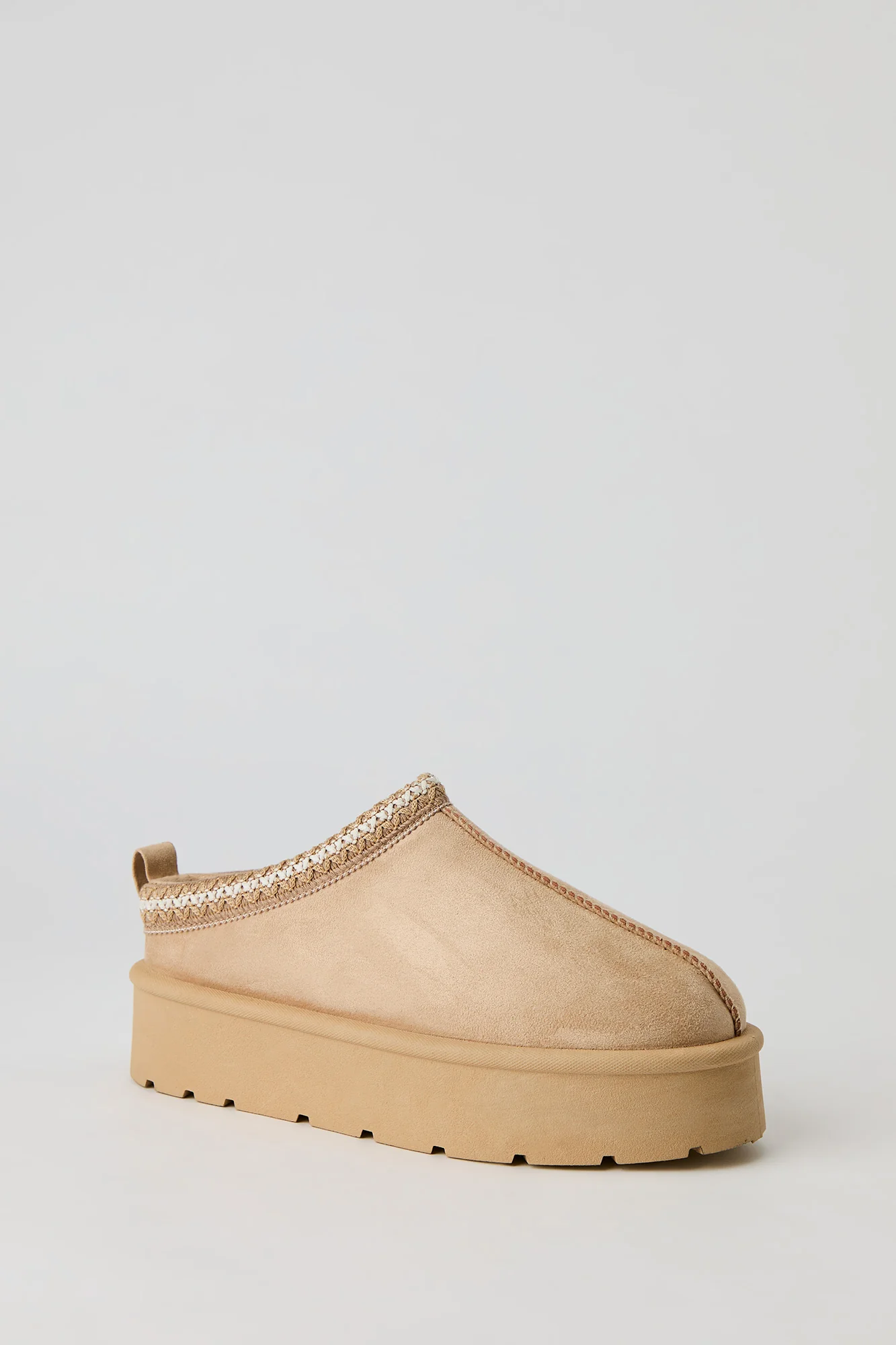 Faux Suede Embroidered Platform Booties - Image 6