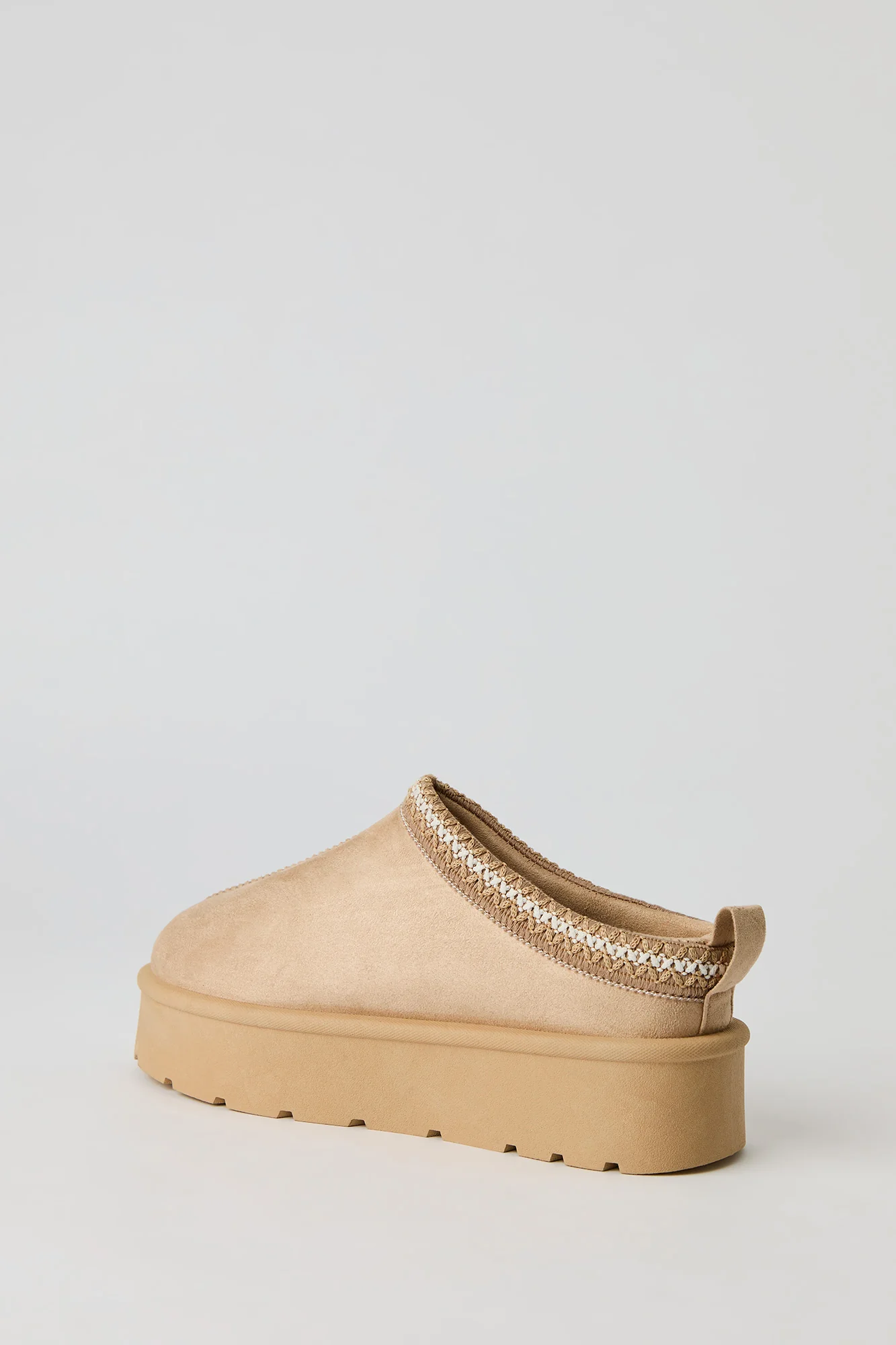 Faux Suede Embroidered Platform Booties - Image 7