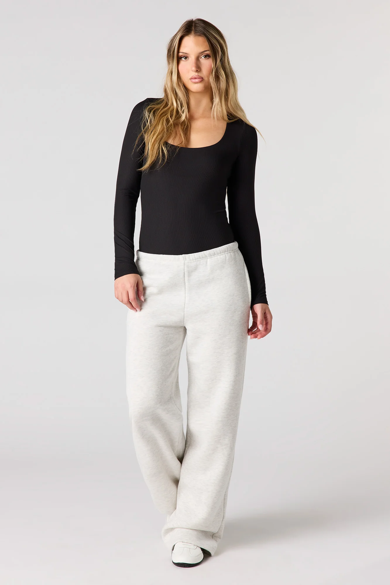 Contour Ribbed Square Neck Long Sleeve Bodysuit - Image 8