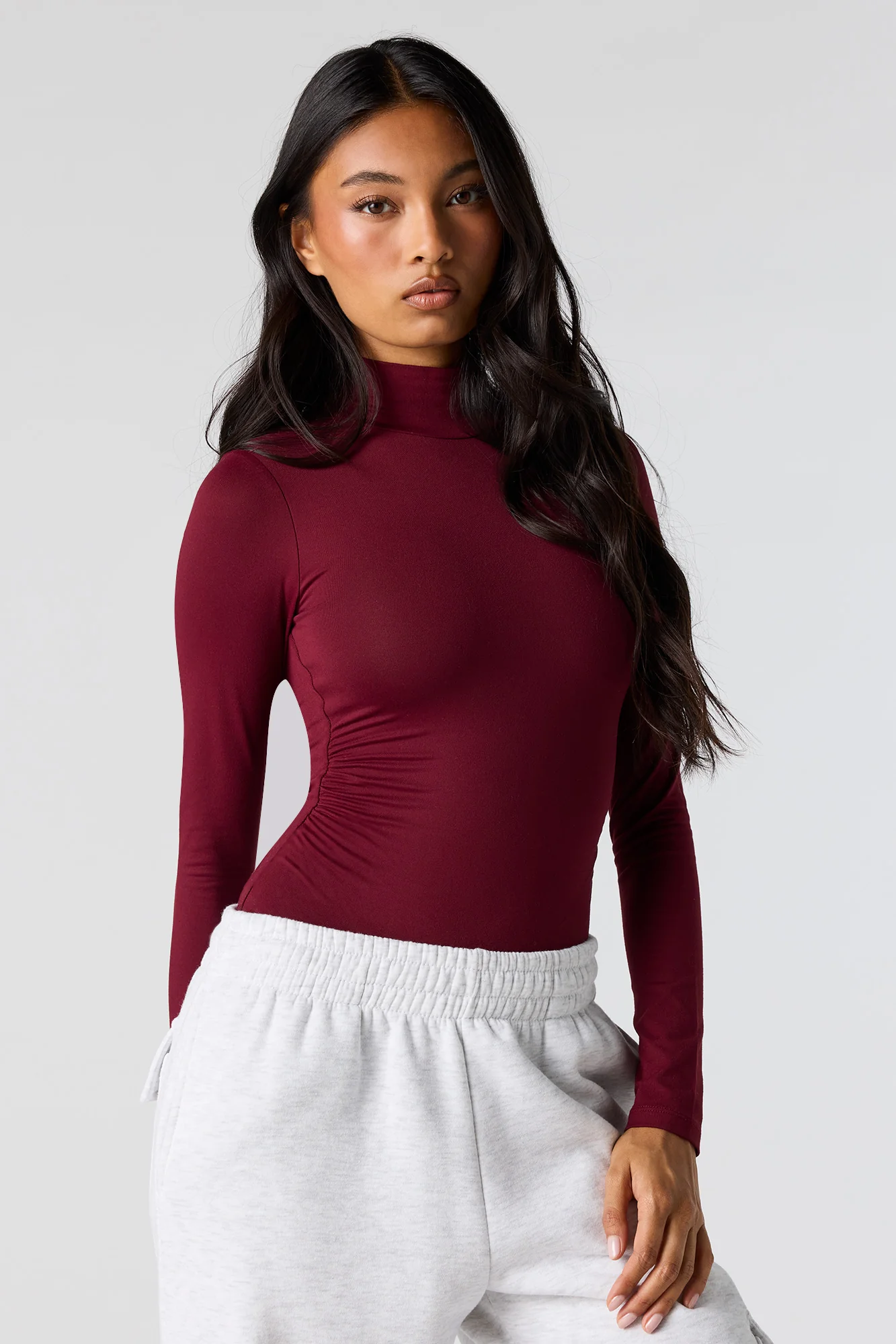 Contour Mock Neck Cinched Bodysuit - Image 5