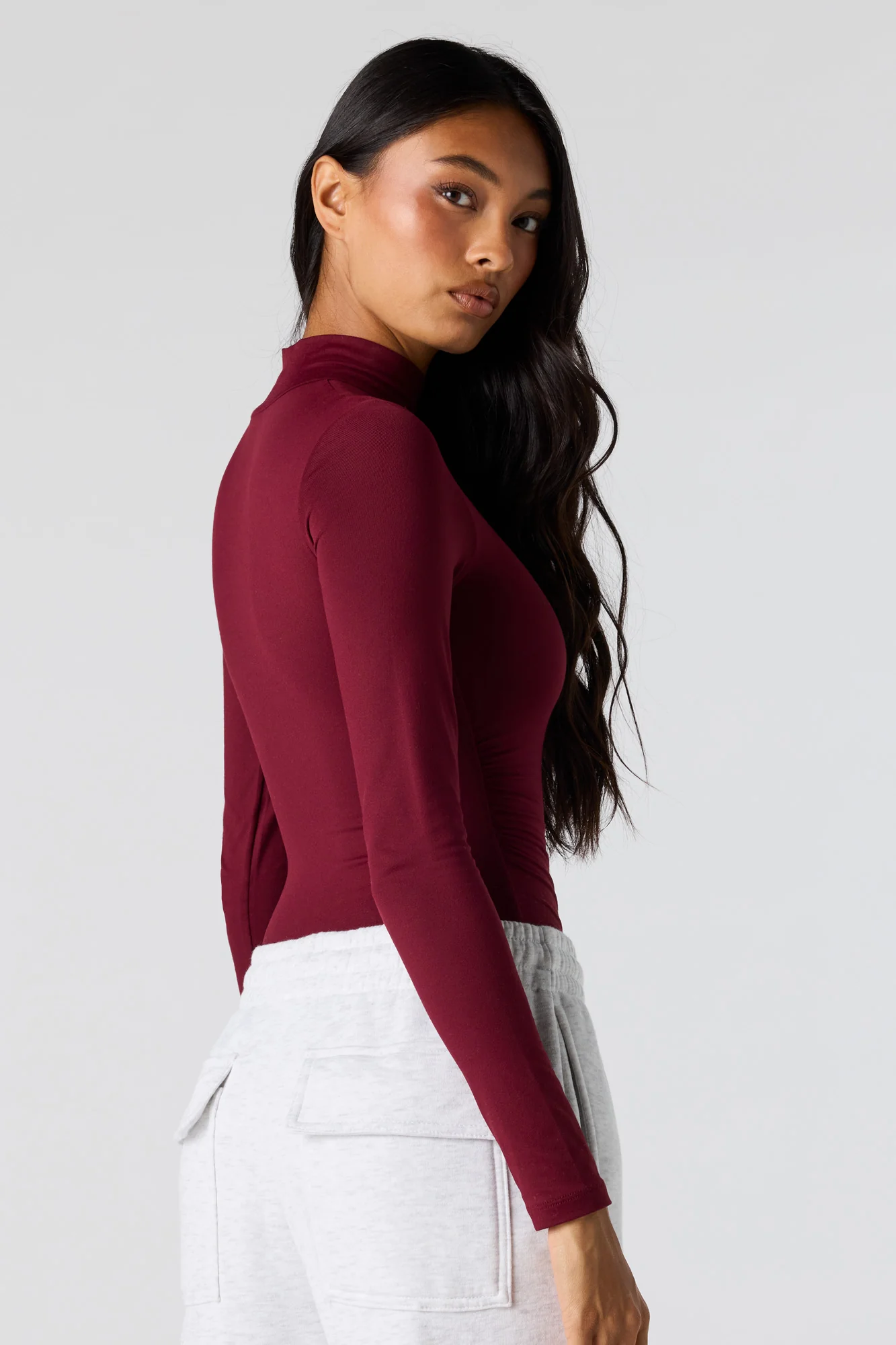 Contour Mock Neck Cinched Bodysuit - Image 6