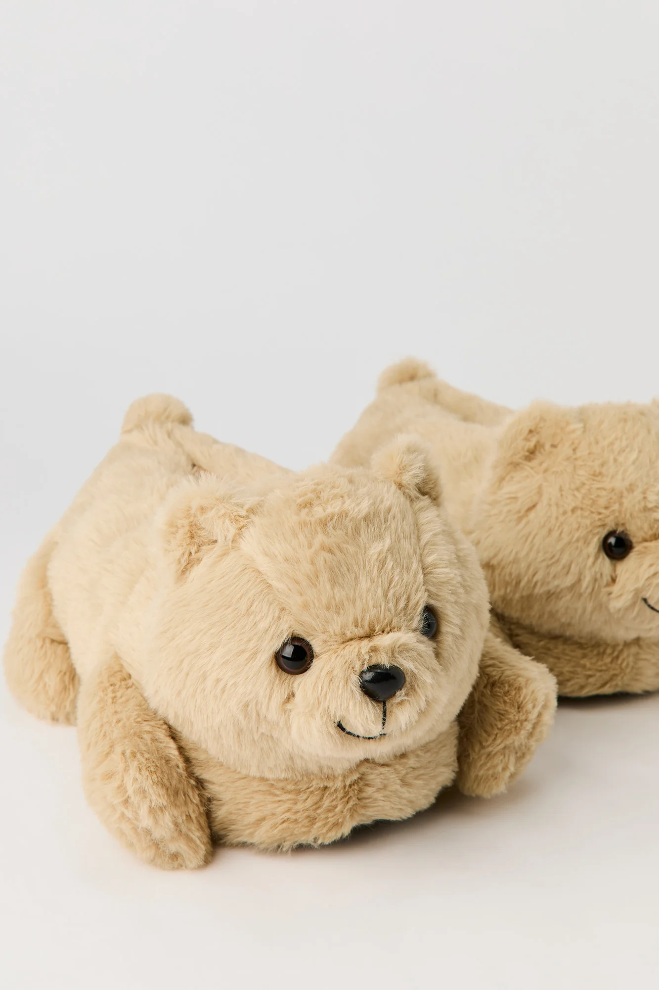 3D Teddy Bear Faux Fur Slippers