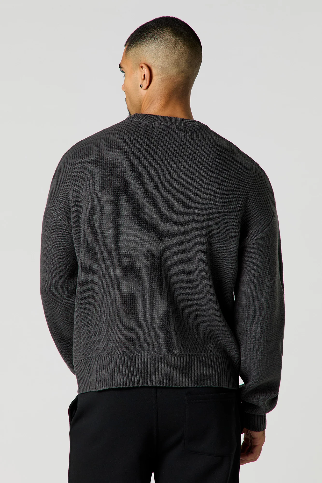 City Jacquard Knit Boxy Sweater - Image 2
