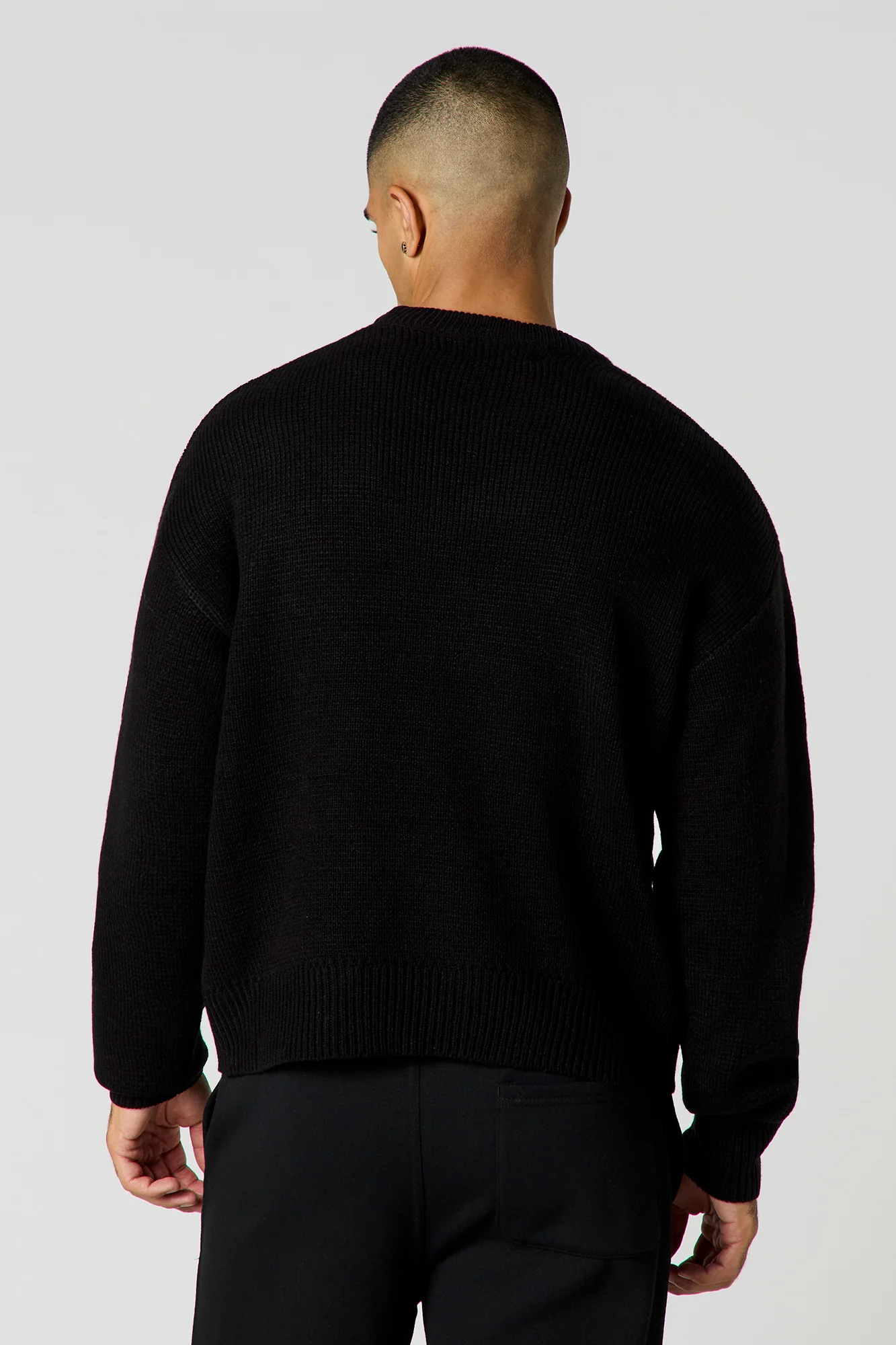 City Jacquard Knit Boxy Sweater - Image 5
