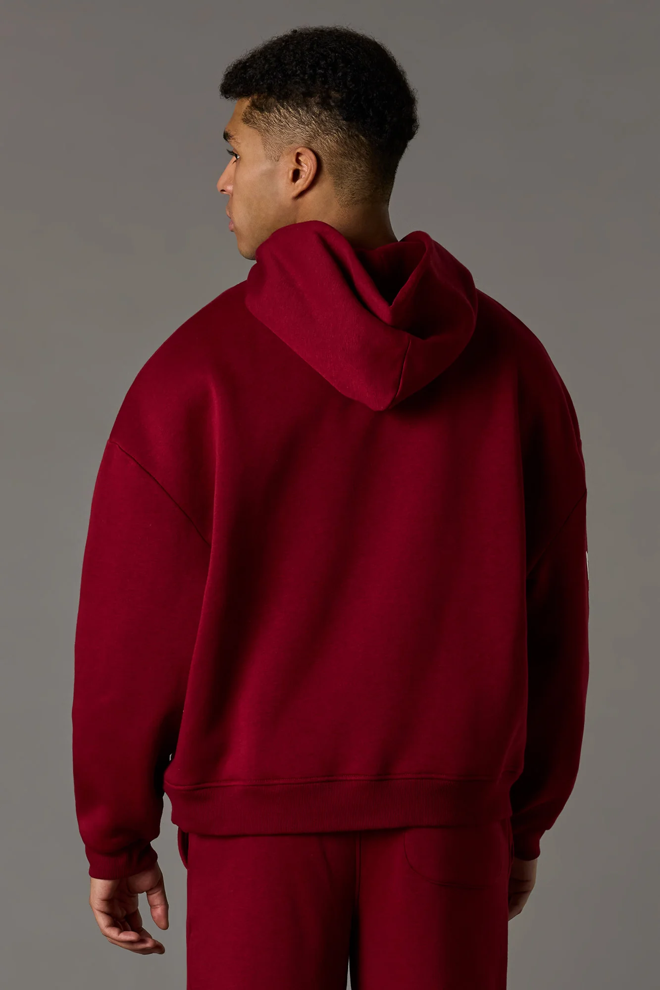 Chenille Embroidered Playboy Fleece Boxy Hoodie - Image 10