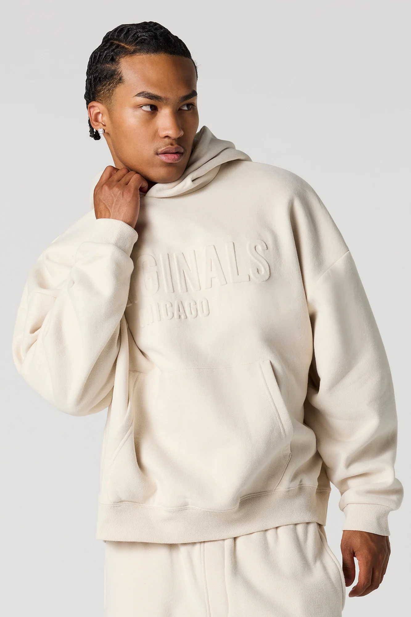 Premium Heavy Weight Fleece Embossed Boxy Hoodie - Image 10