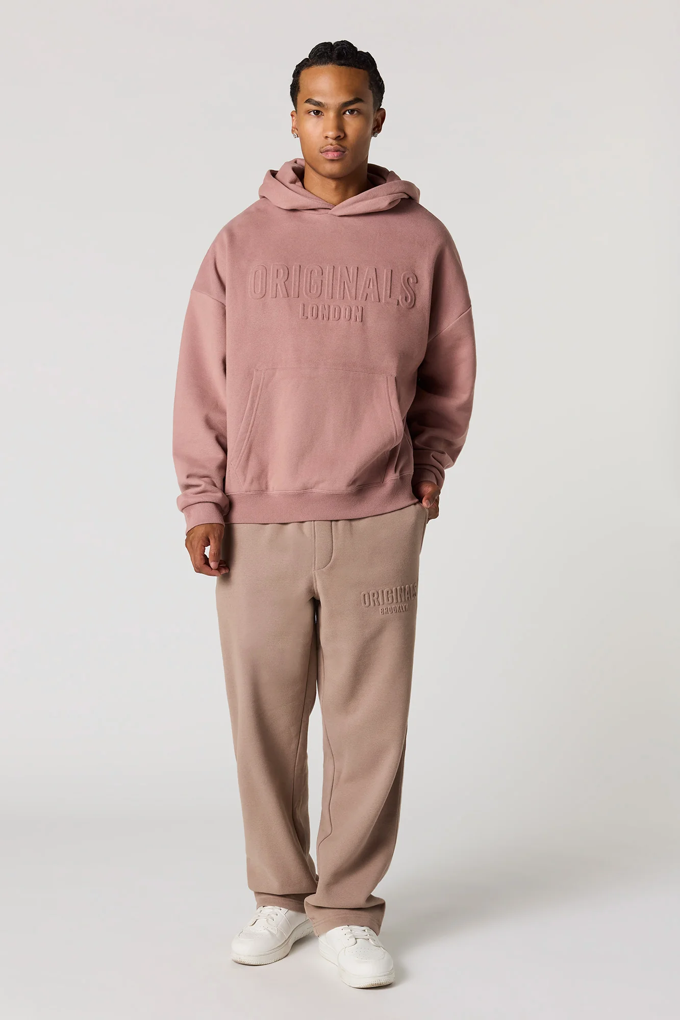 Premium Heavy Weight Fleece Embossed Boxy Hoodie - Image 3