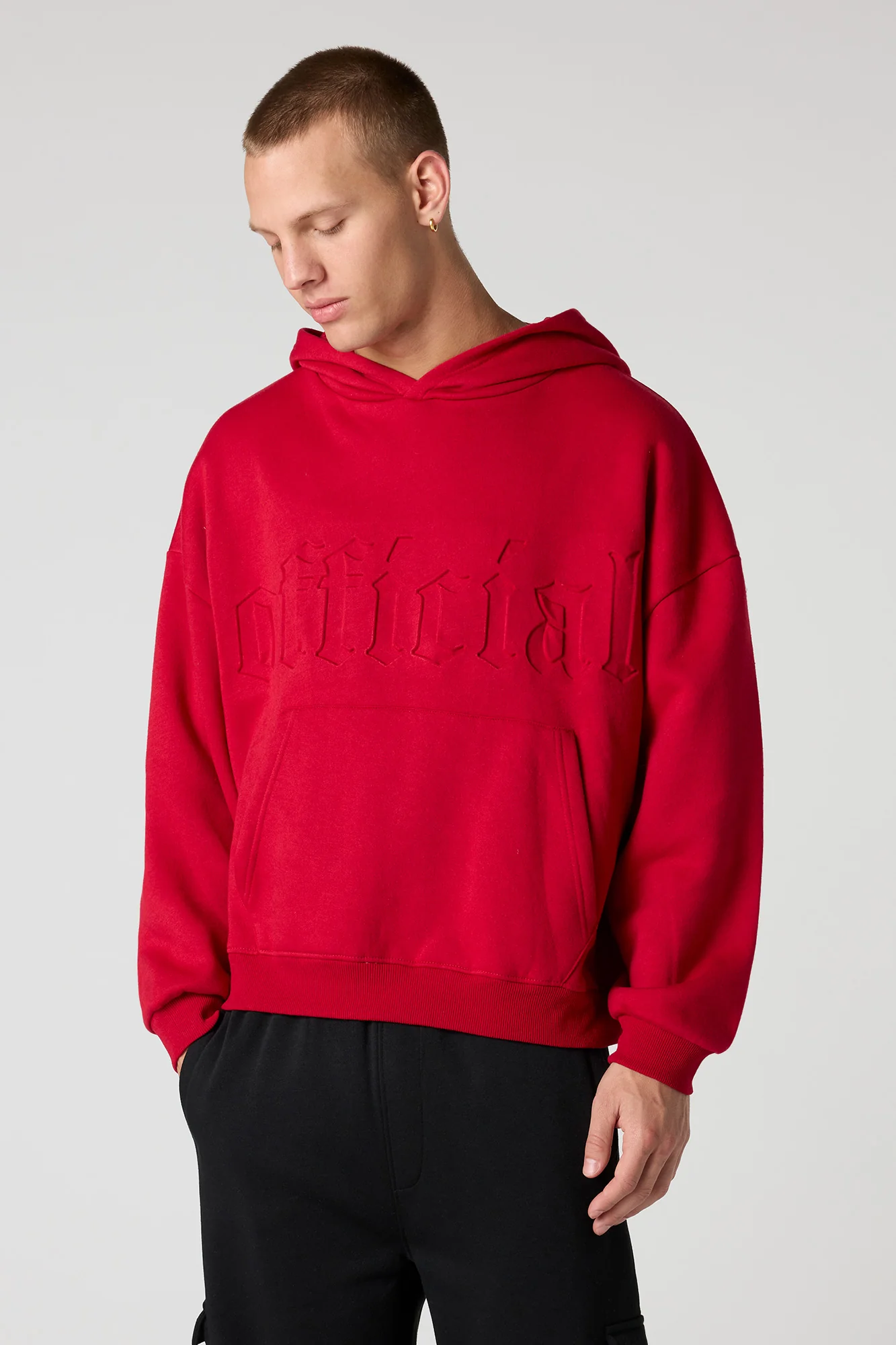 Official Embossed Boxy Fleece Hoodie - Image 9