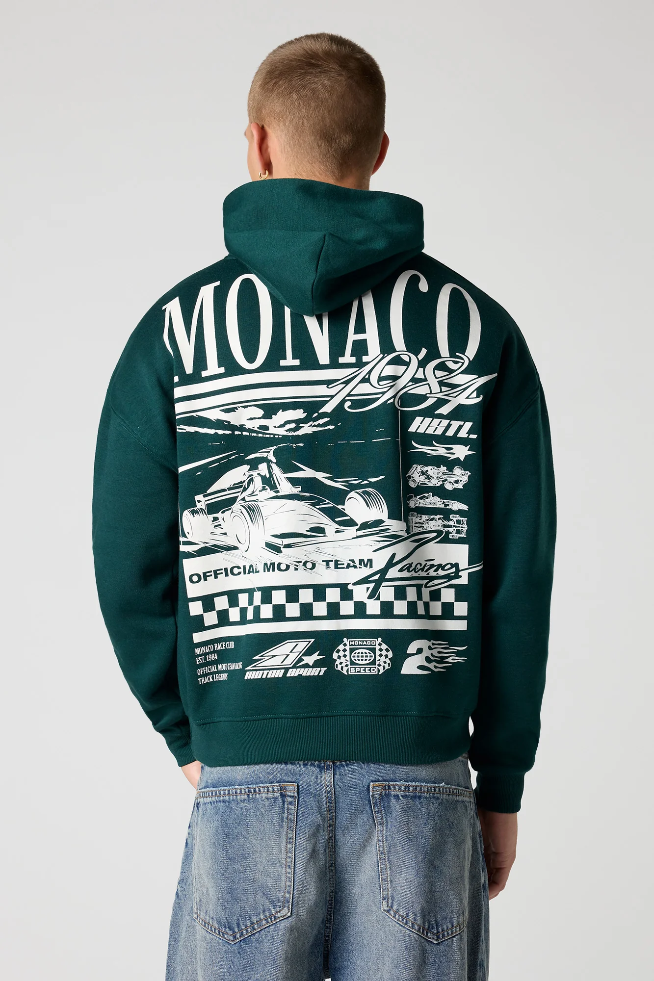 Graphic Boxy Fleece Hoodie - Image 2