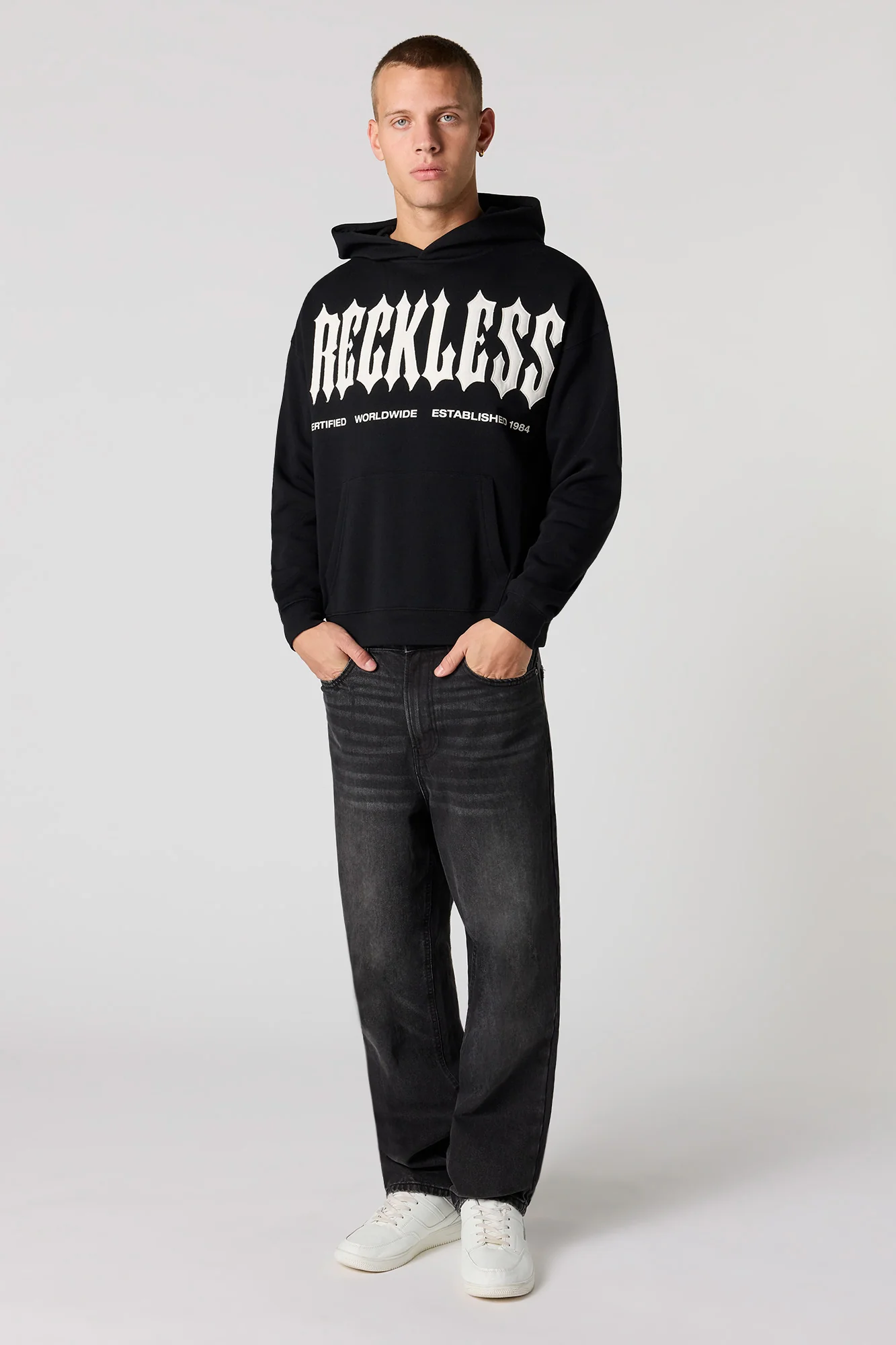 Reckless Patch Fleece Hoodie - Image 6