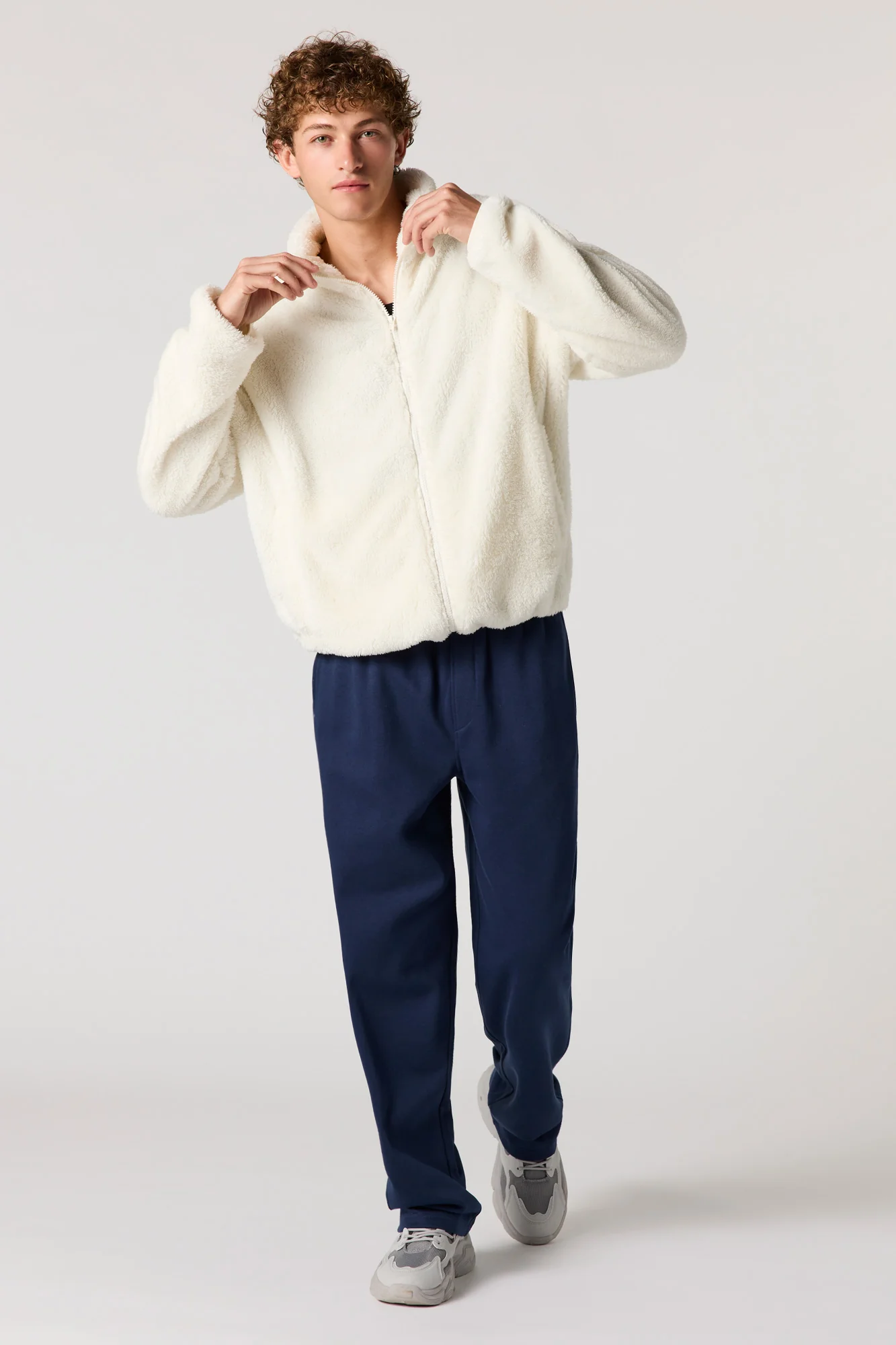 Sherpa Oversized Zip-Up Jacket - Image 16