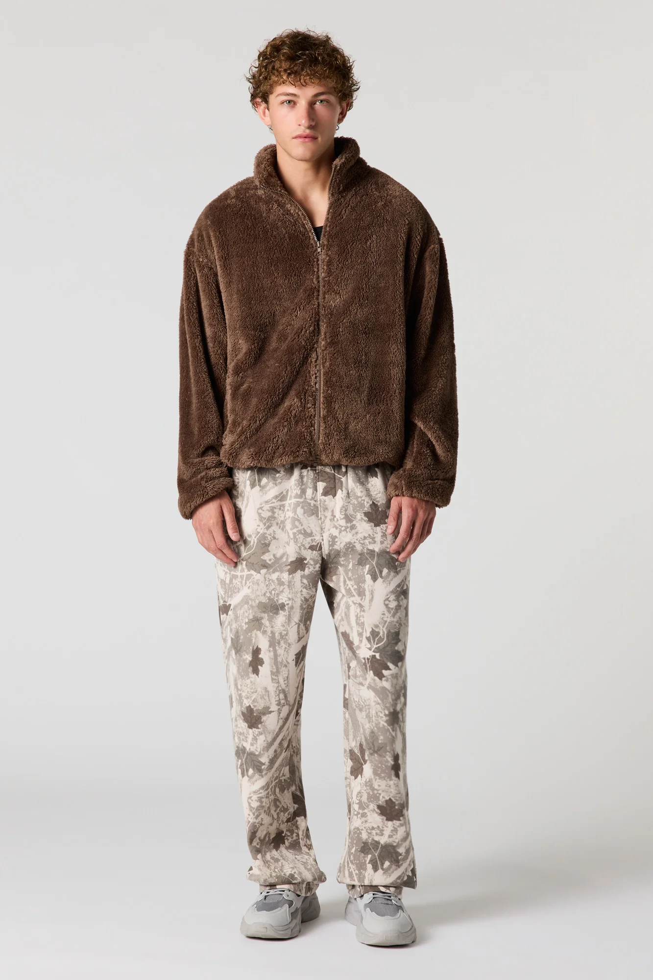 Sherpa Oversized Zip-Up Jacket - Image 6