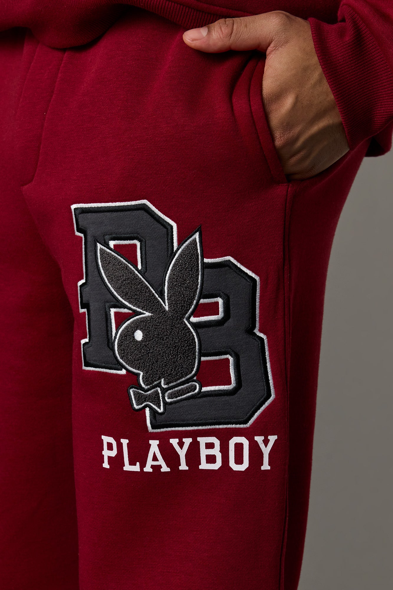 Chenille Embroidered Playboy Fleece Sweatpant - Image 11