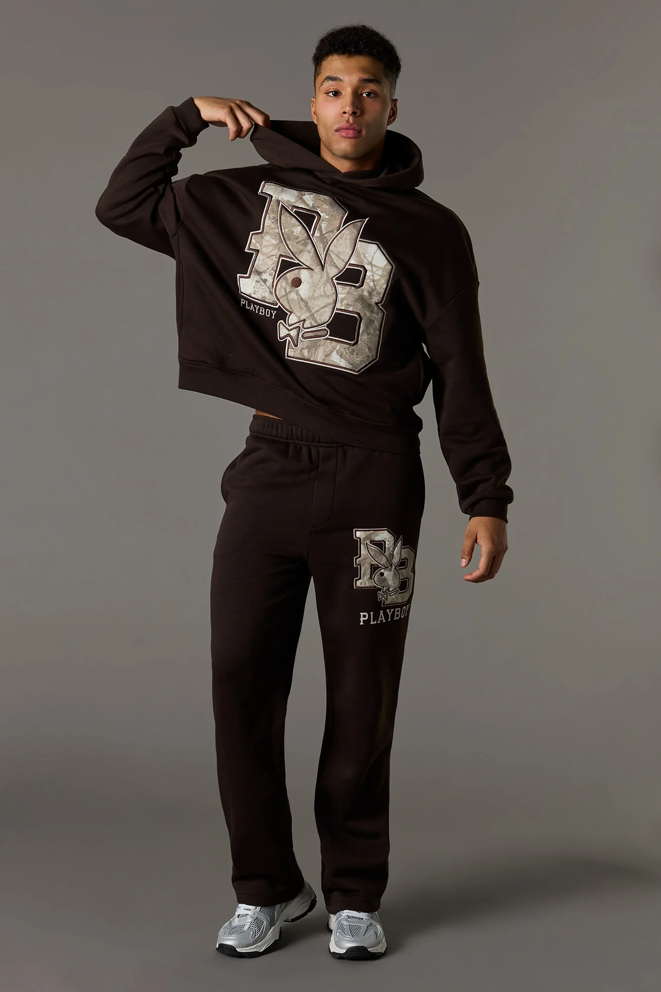 Chenille Embroidered Playboy Fleece Sweatpant - Image 2