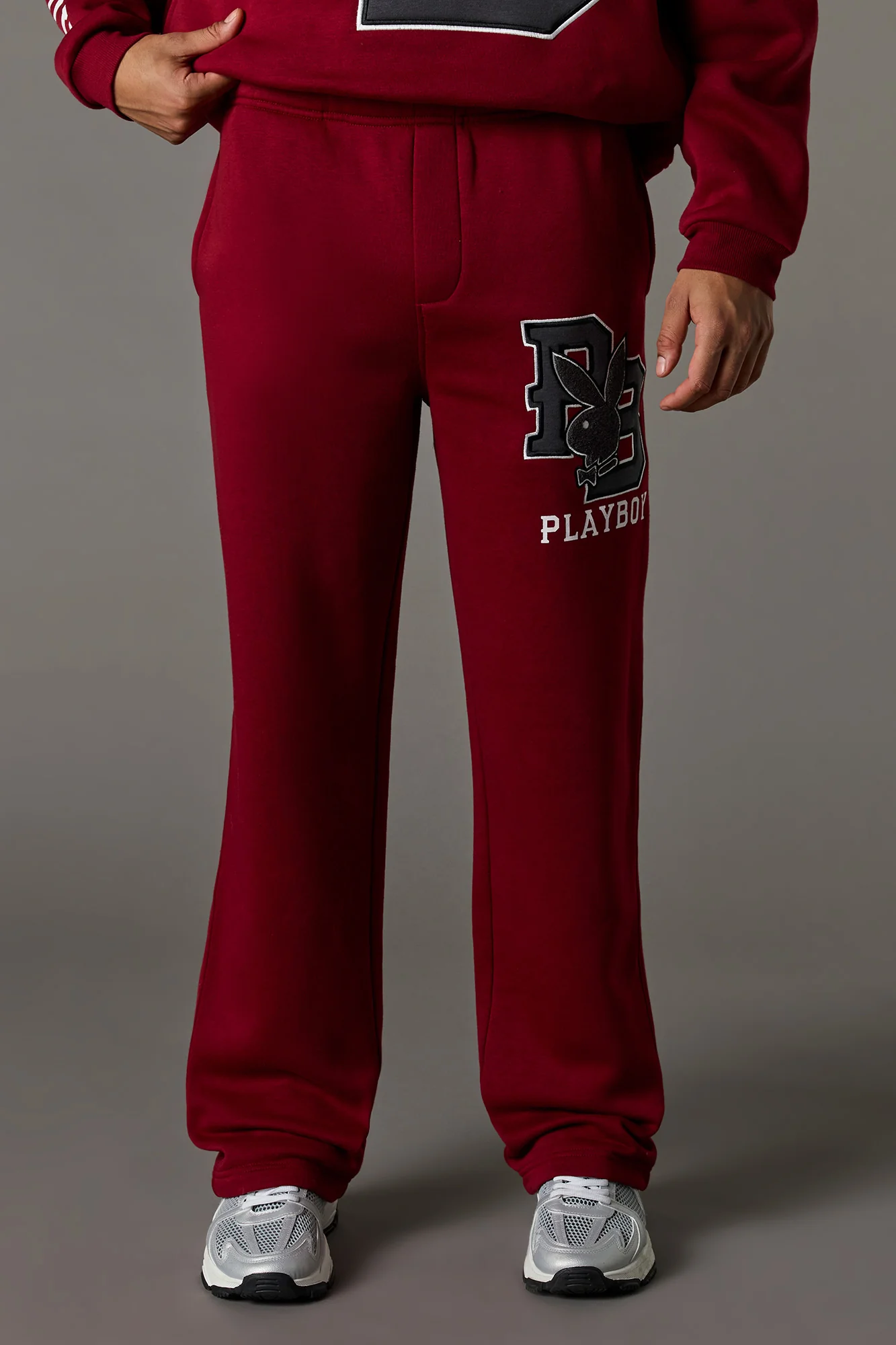 Chenille Embroidered Playboy Fleece Sweatpant - Image 8