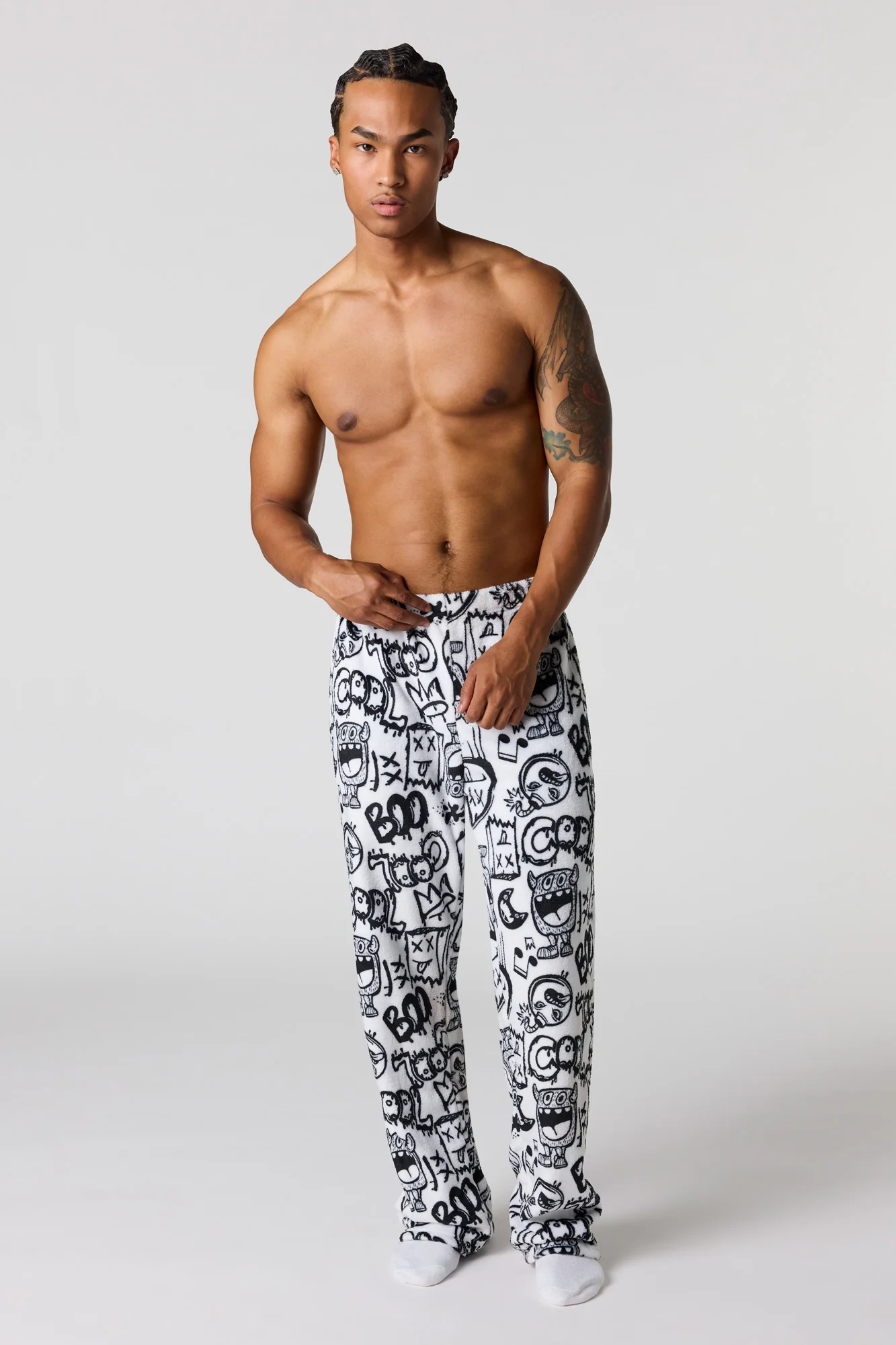 Printed Plush Pajama Pant - Image 23
