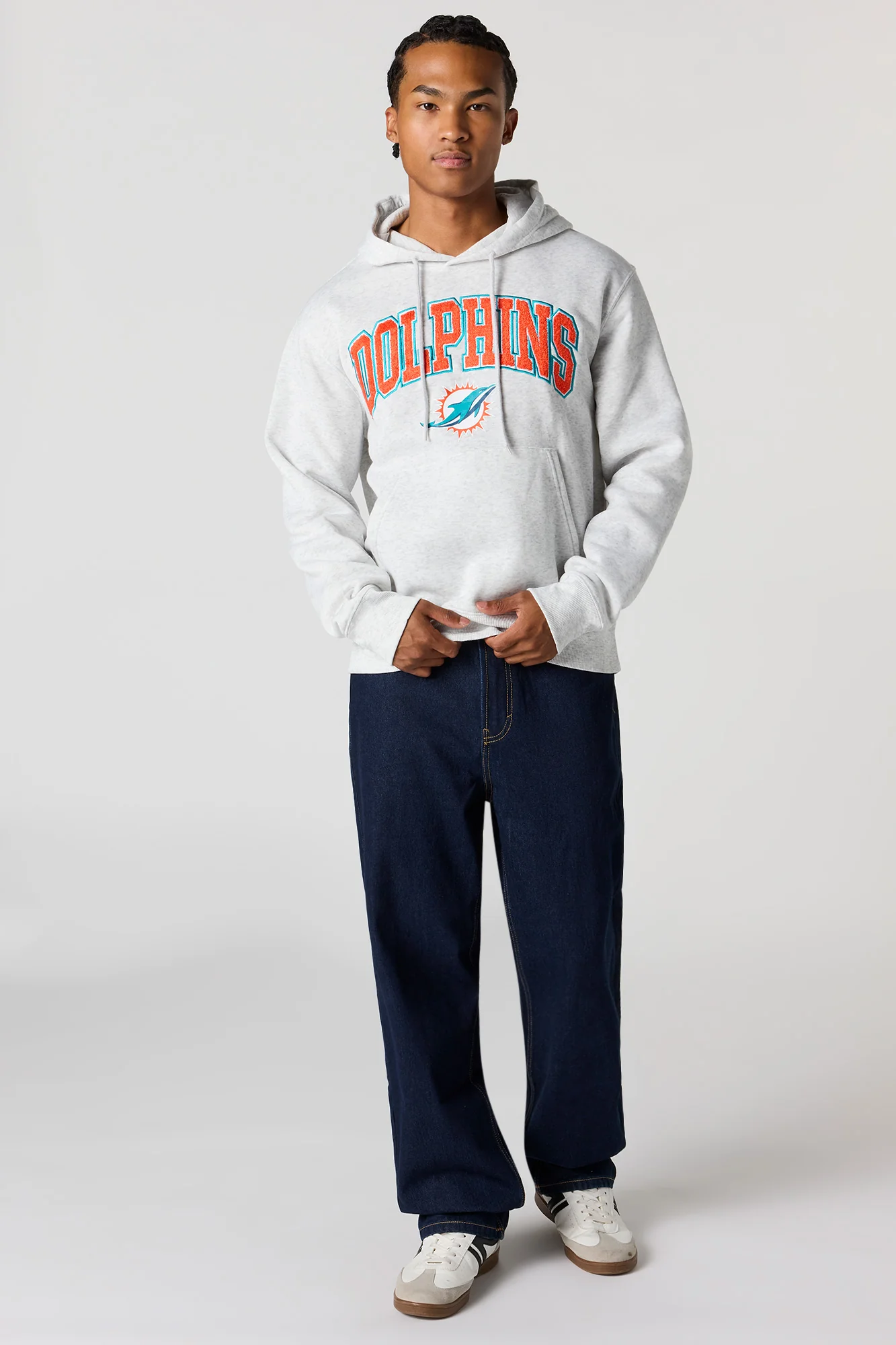 Miami Dolphins Chenille Embroidered Fleece Hoodie - Image 3