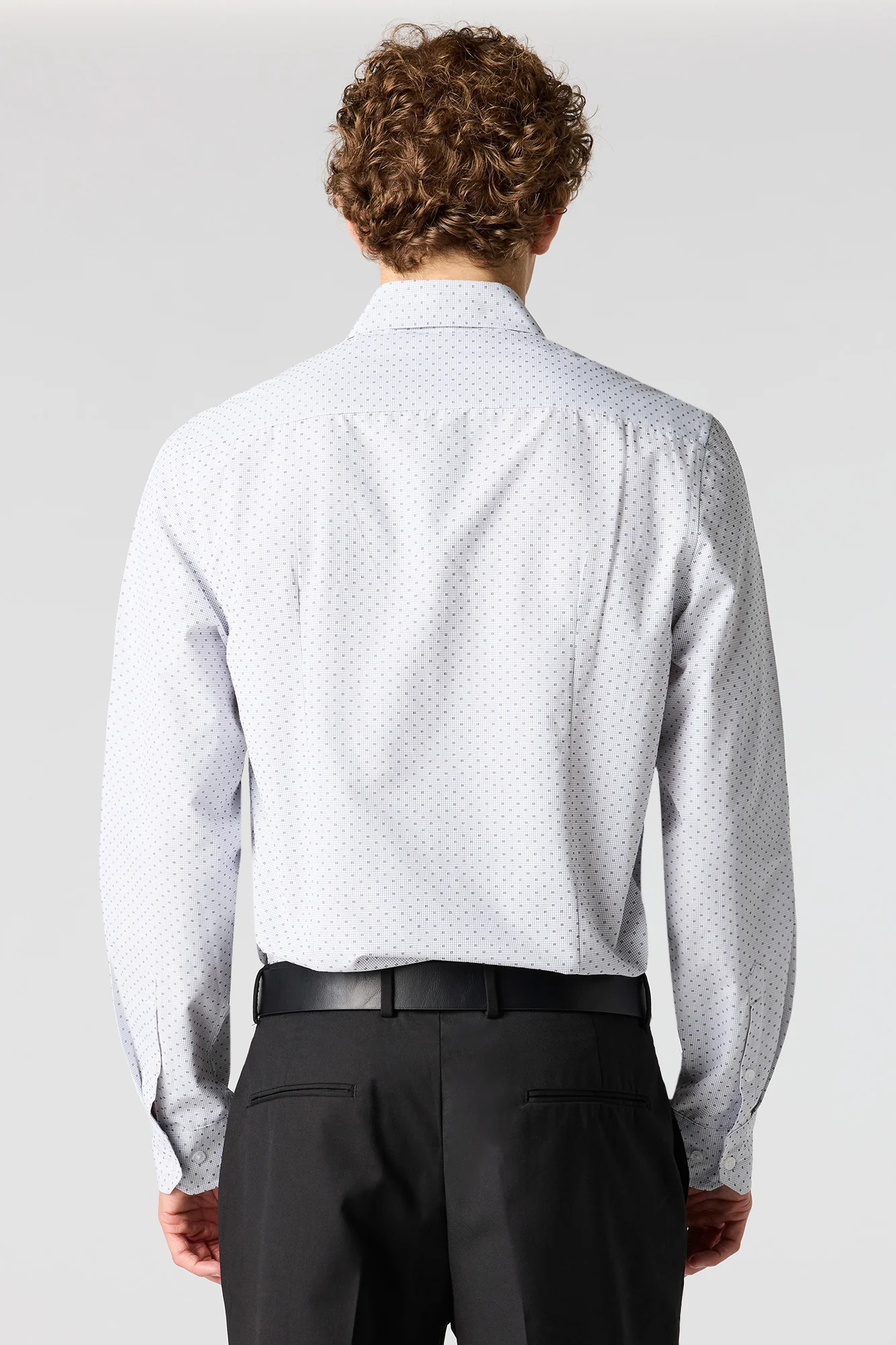 Collared Slim Fit Dress Shirt - Image 12