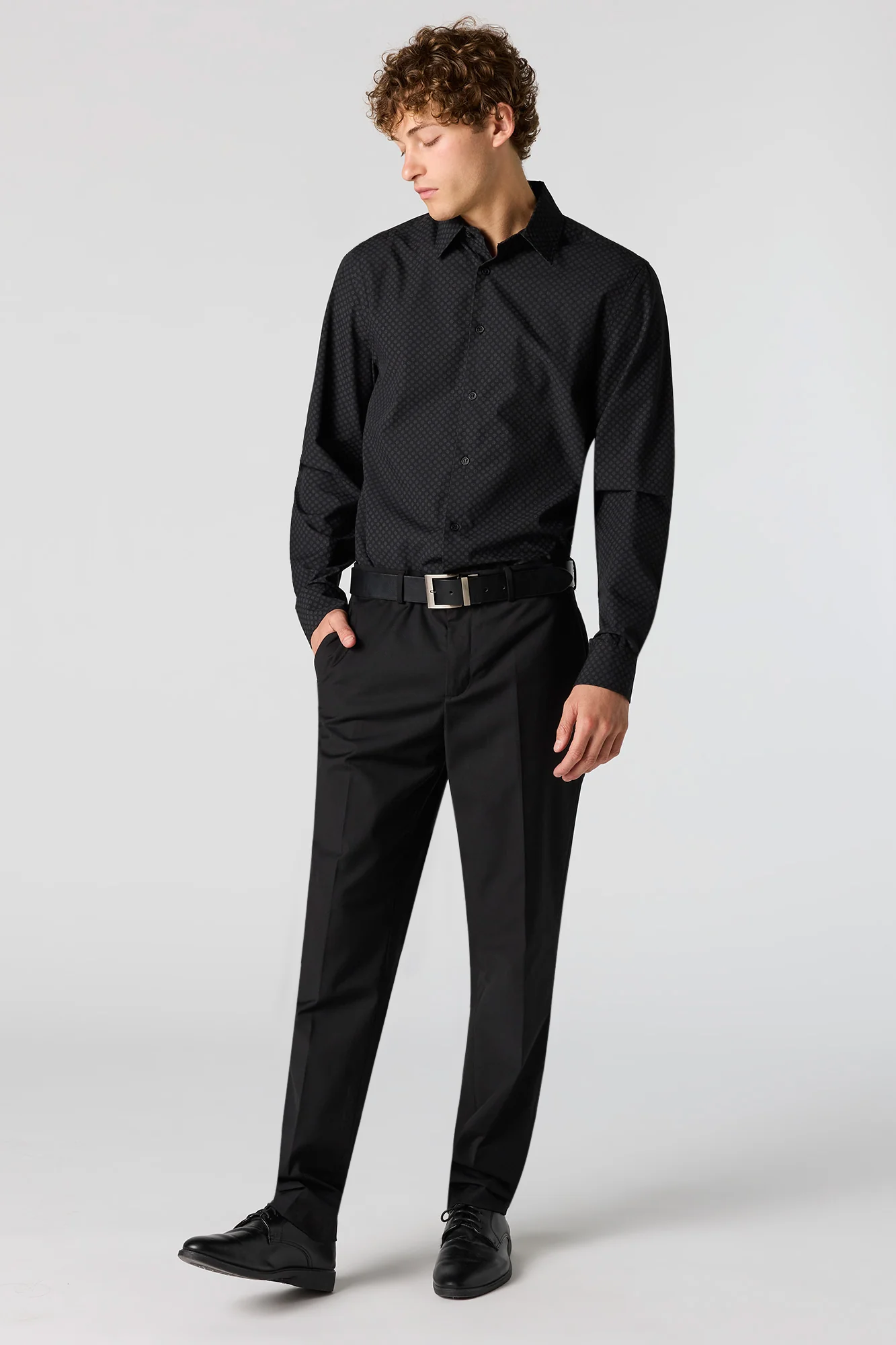 Collared Slim Fit Dress Shirt - Image 17