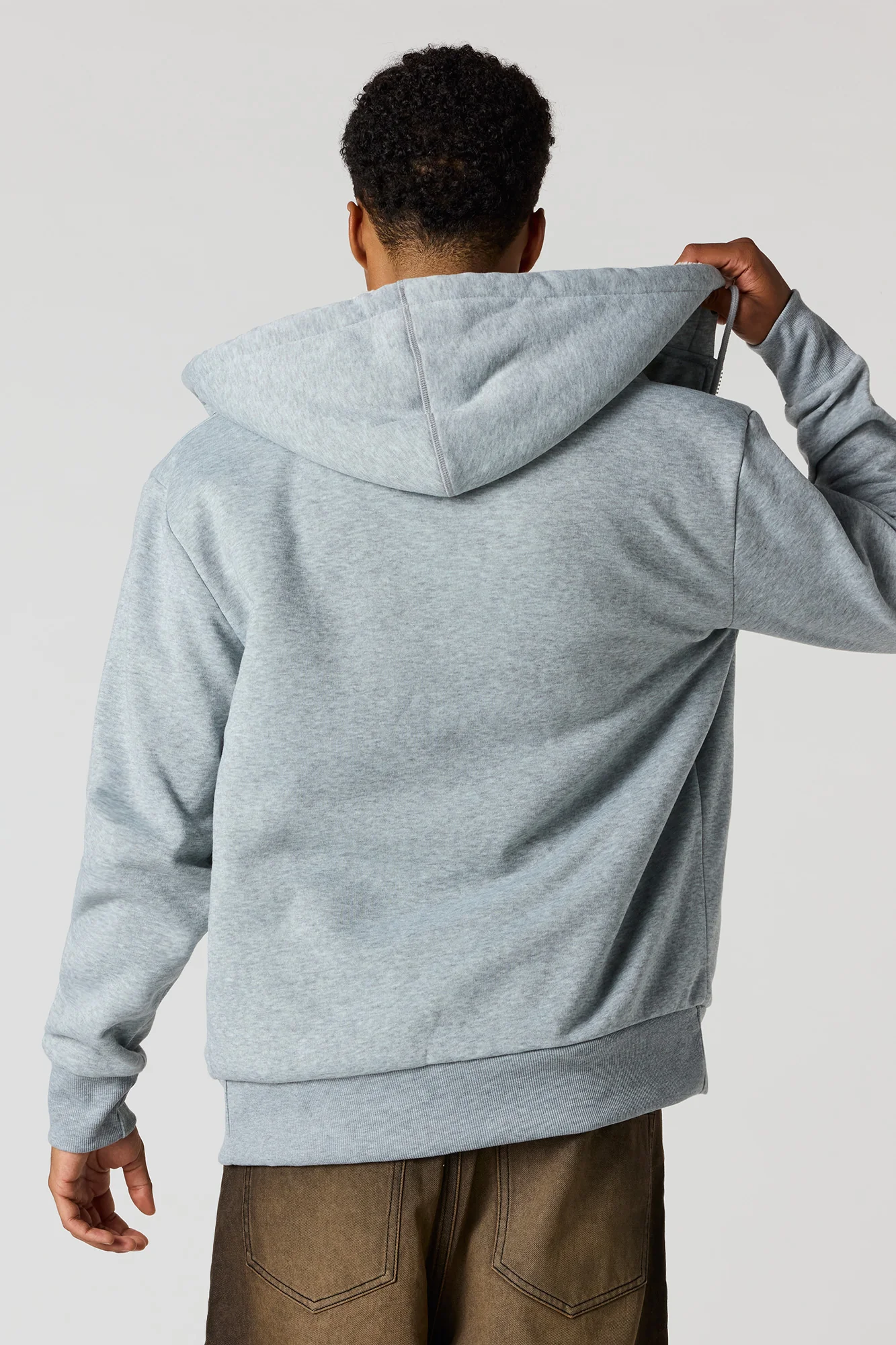 Sherpa-Lined Zip-Up Hoodie - Image 8