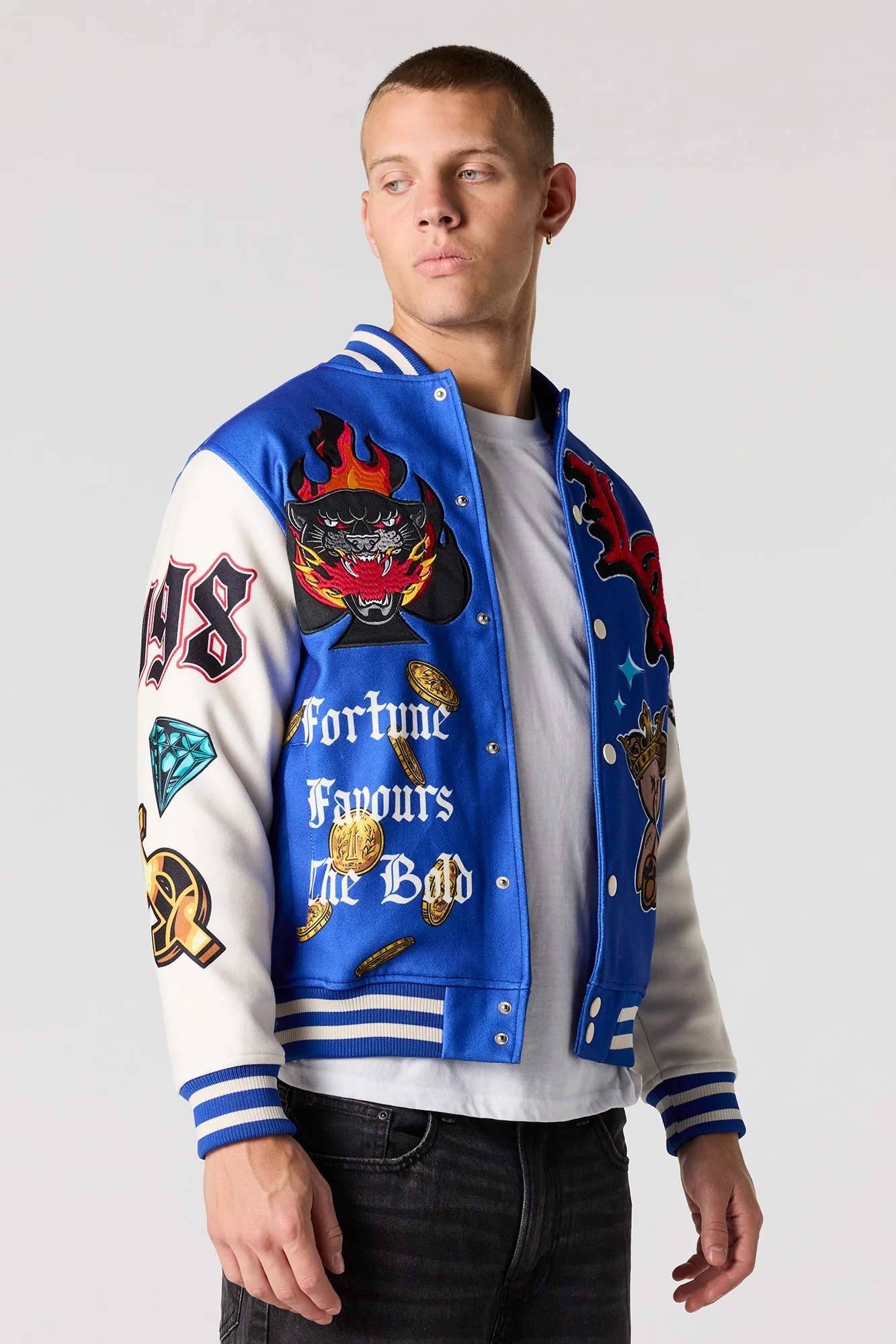 Chenille Embroidered Varsity Jacket - Image 2