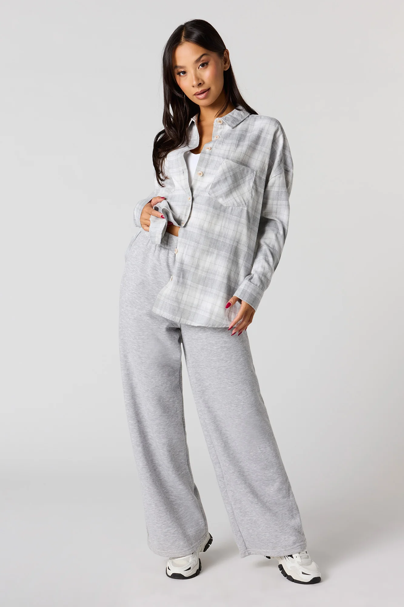 Plaid Flannel Button-Up Top - Image 6