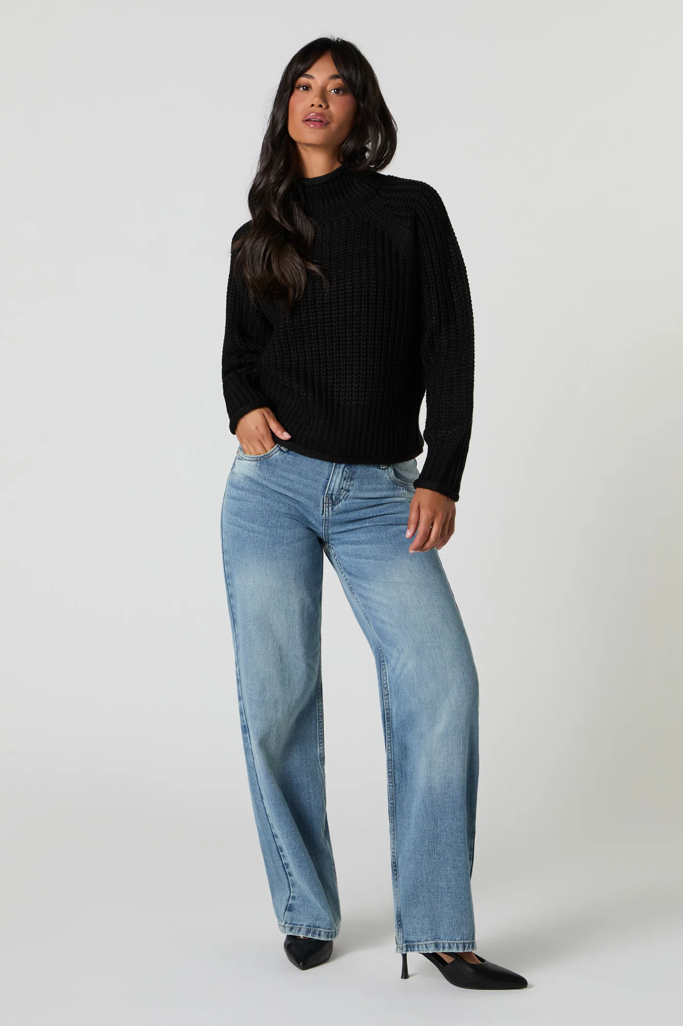 Chunky Knit Turtleneck Sweater - Image 6