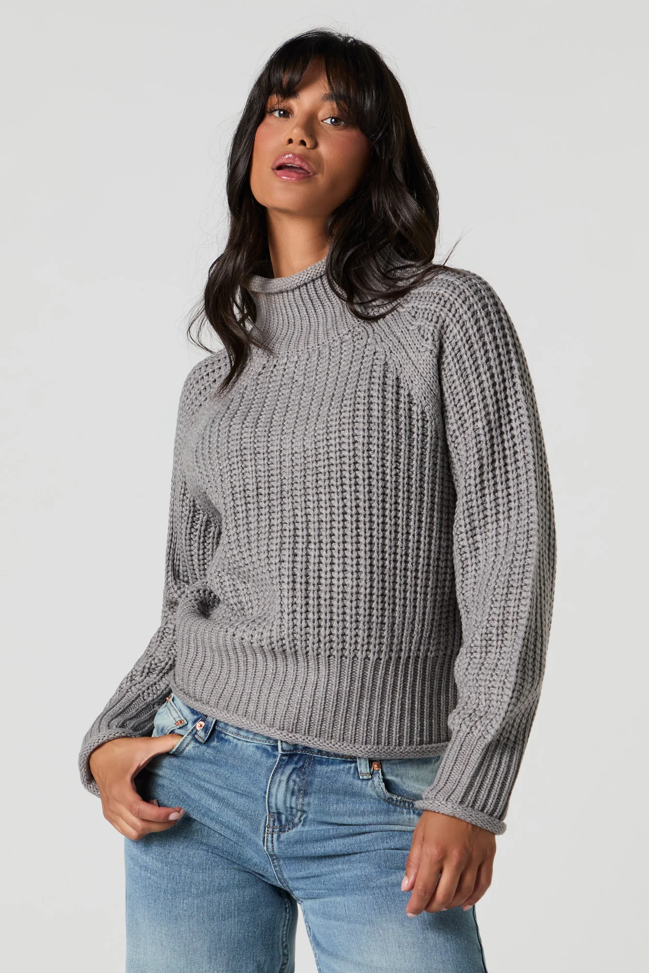 Chunky Knit Turtleneck Sweater - Image 7