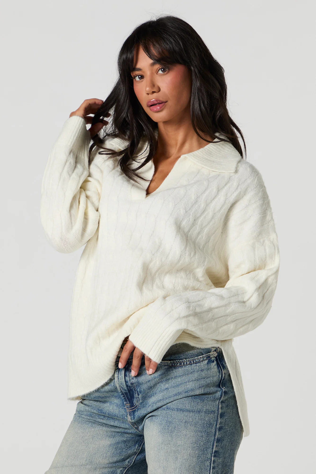 Mossy Cable Knit Sweater - Image 18