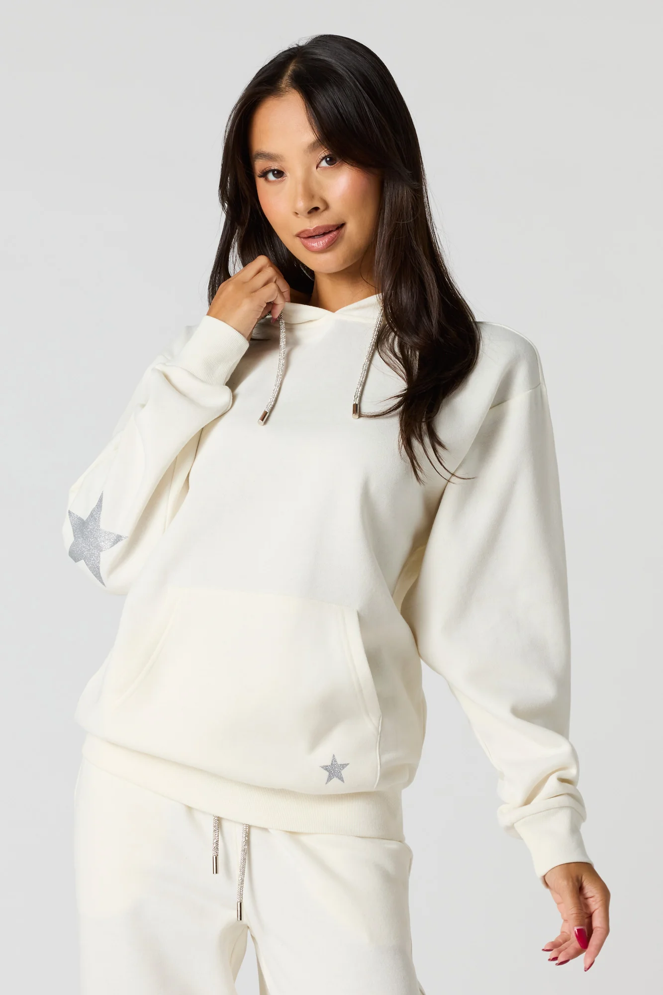 Oversized Star Graphic Fleece Hoodie - Image 10