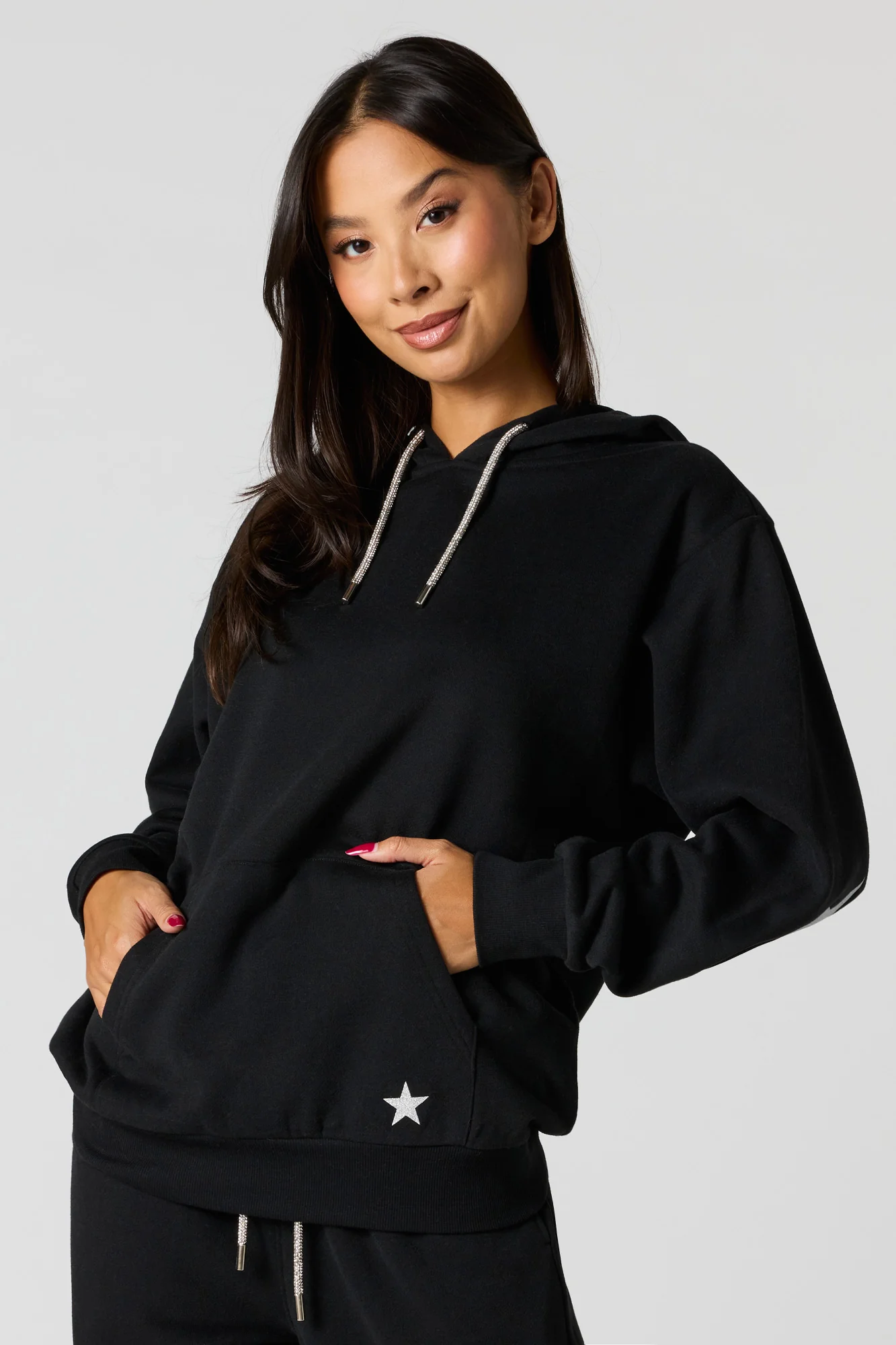 Oversized Star Graphic Fleece Hoodie - Image 4