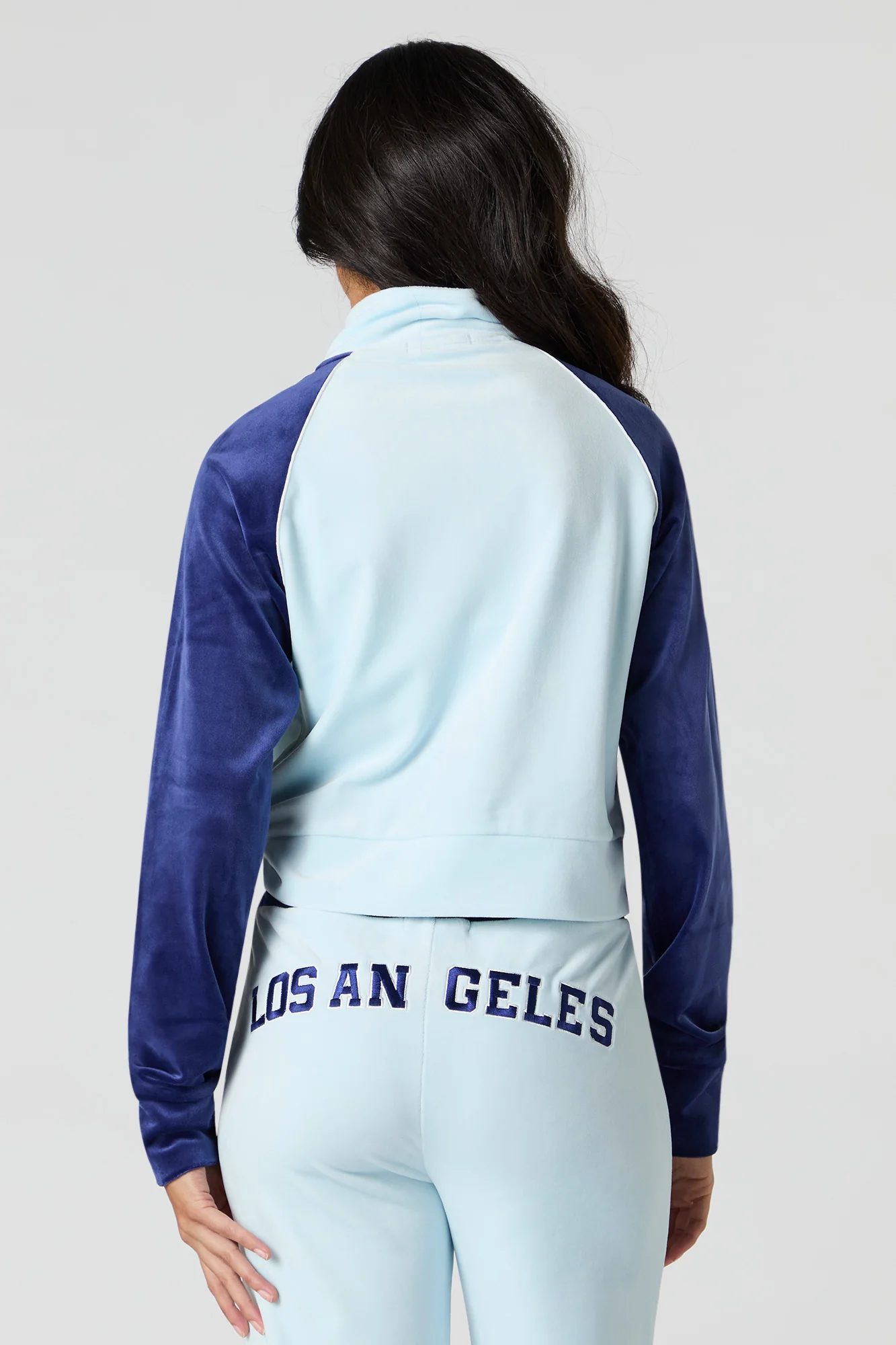 Embroidered Velour Zip-Up Sweater - Image 6