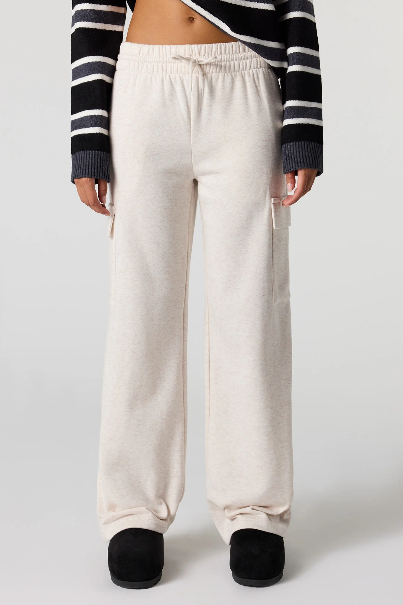 Fleece Wide Leg Cargo Sweatpant - Image 8