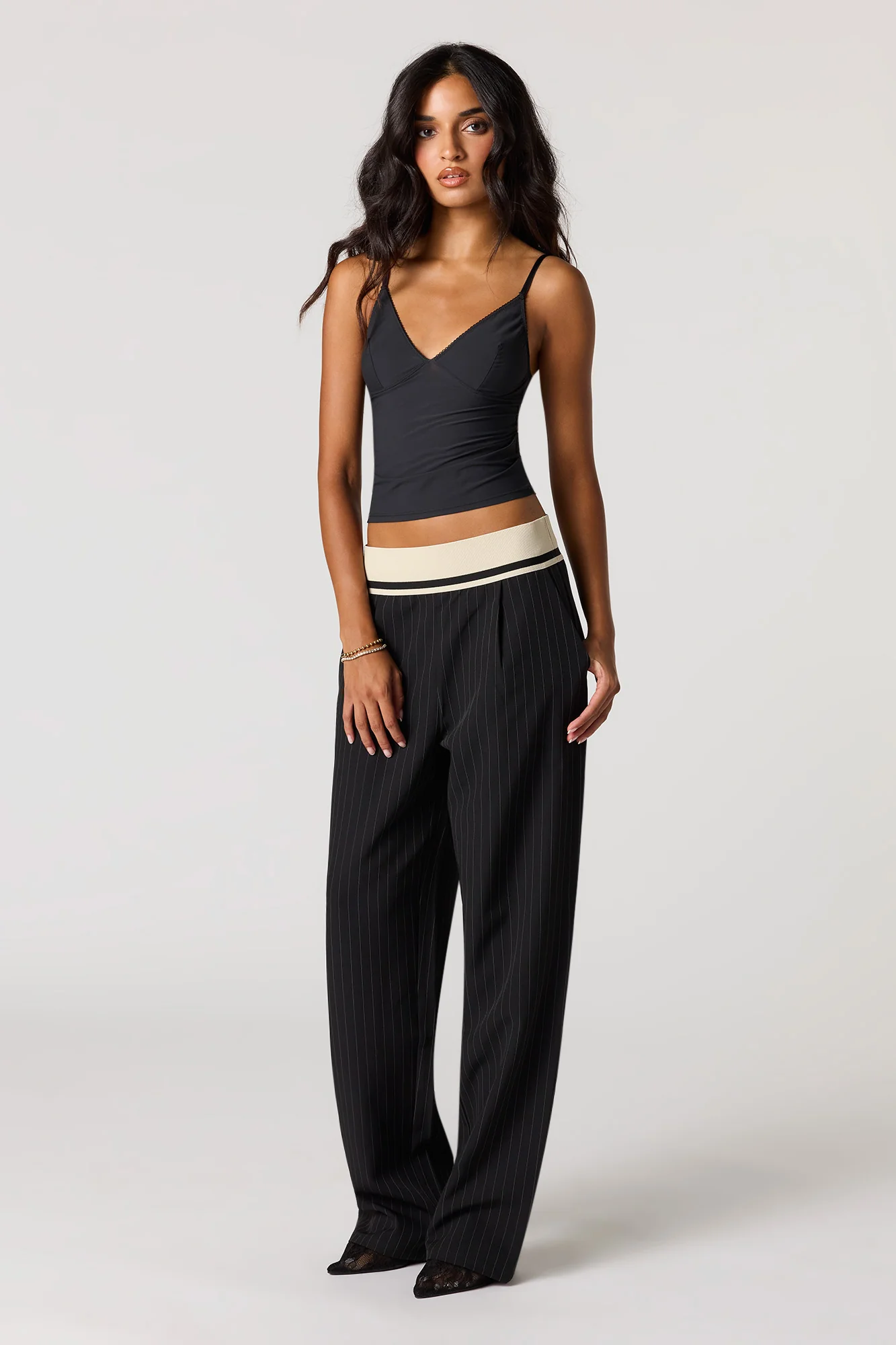 Contrast Flowy Dressy Pant - Image 4
