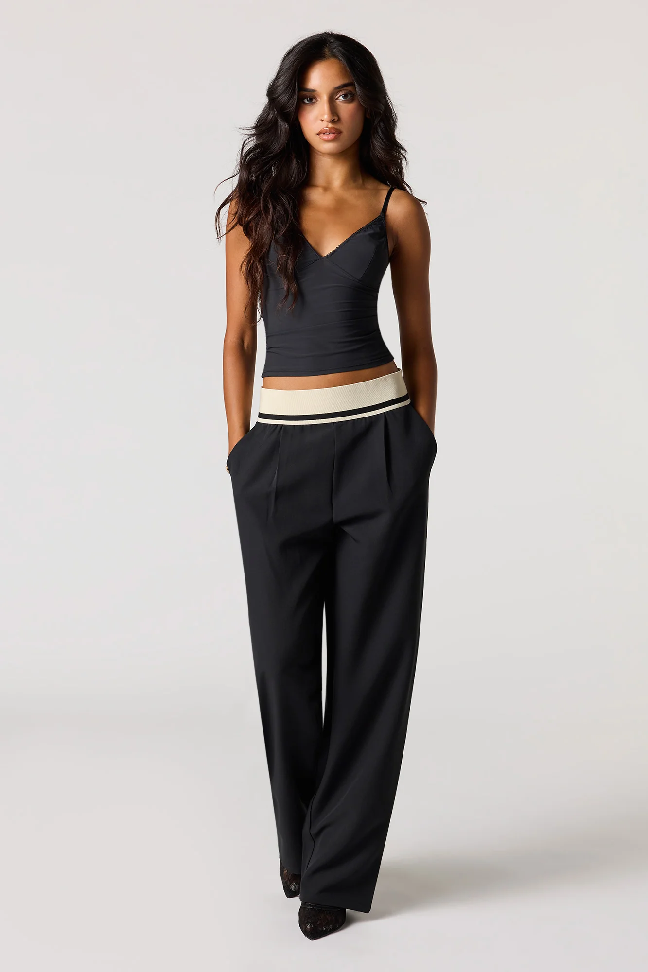 Contrast Flowy Dressy Pant - Image 5