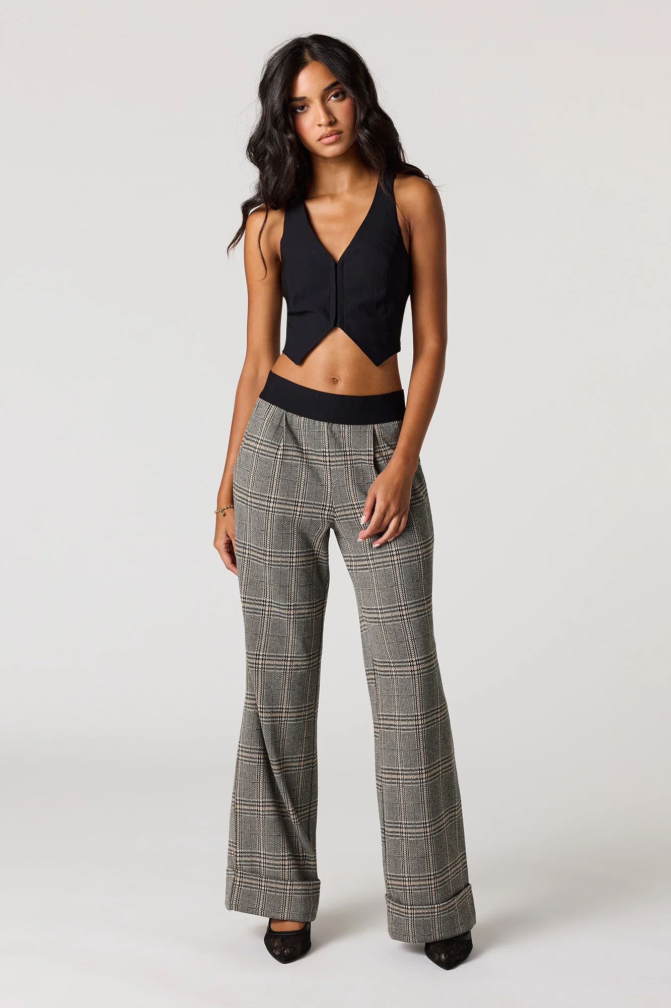 Plaid Knit Dress Pant - Image 10