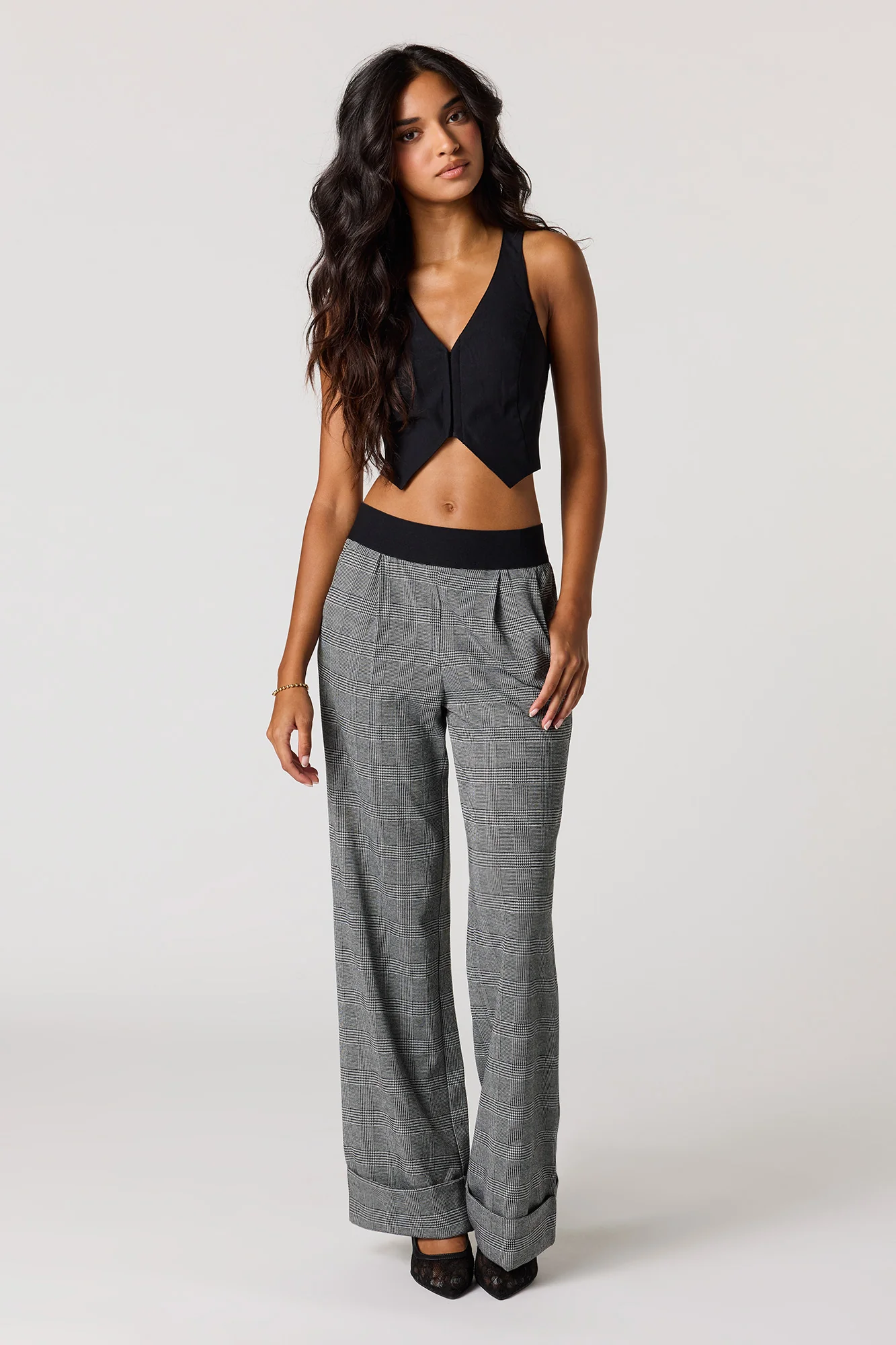 Plaid Knit Dress Pant - Image 4