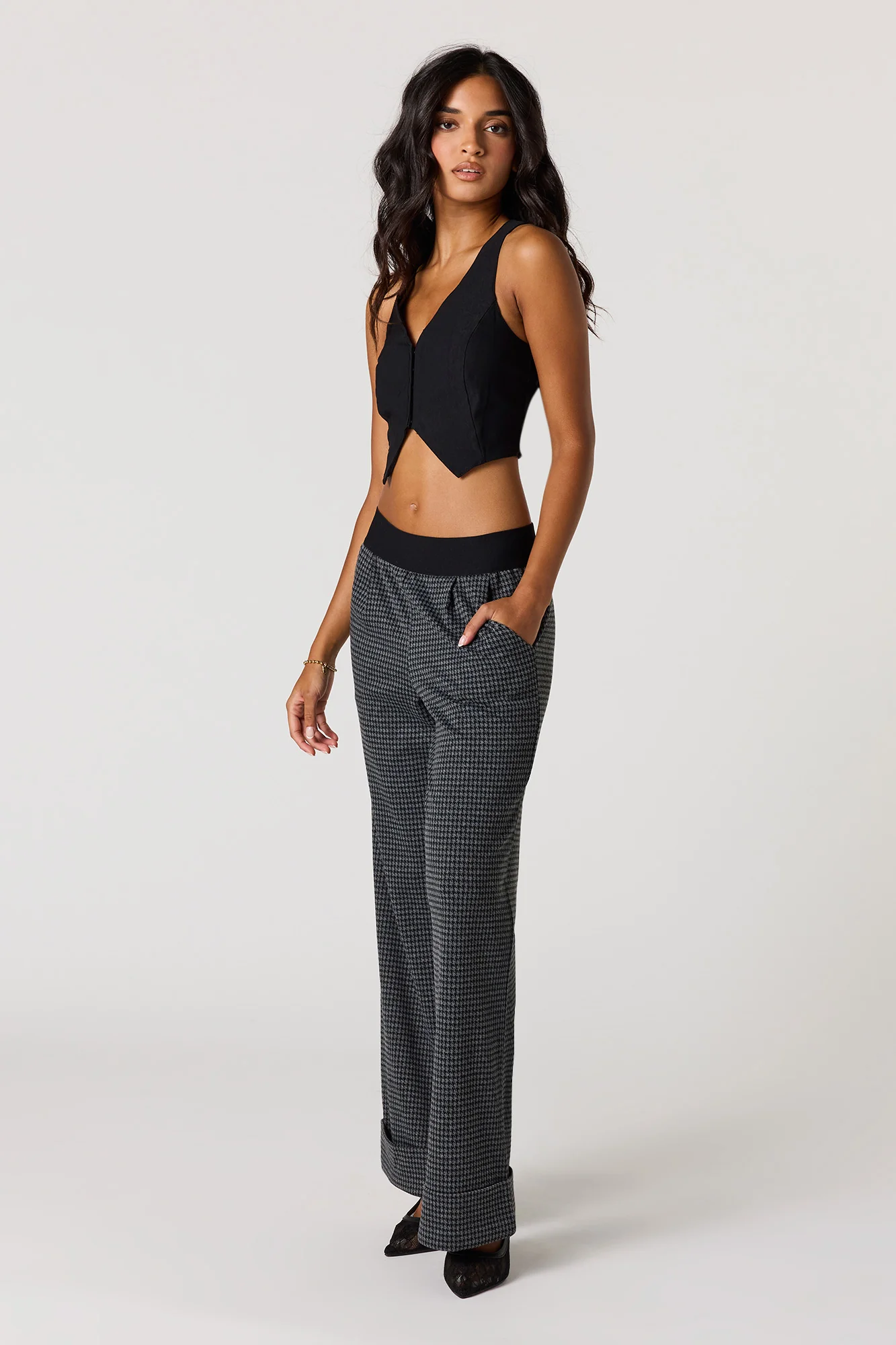 Plaid Knit Dress Pant - Image 7