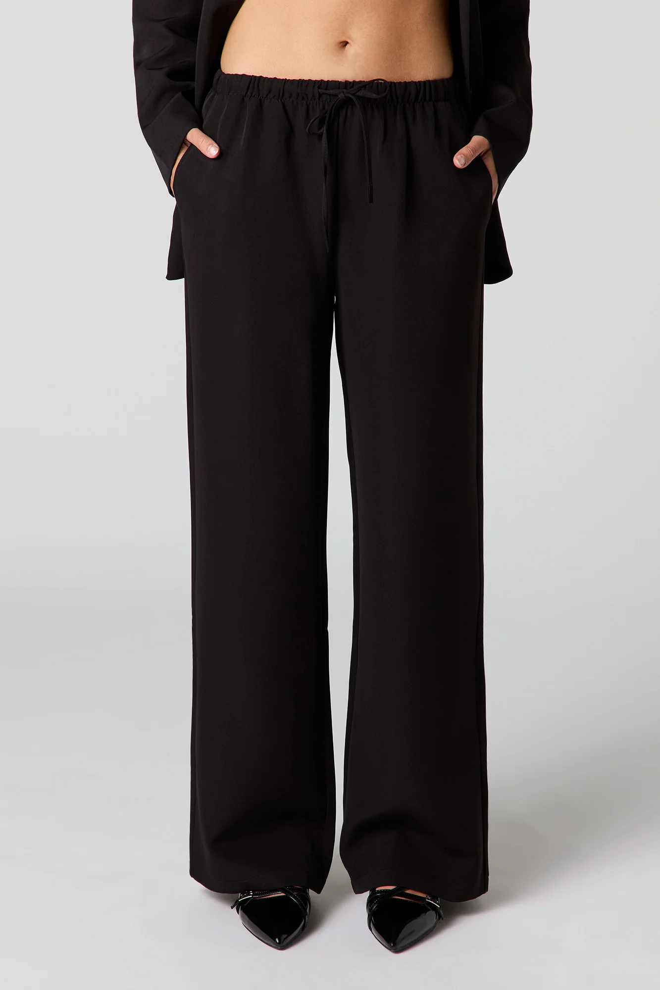 Drawstring Wide Leg Dress Pant - Image 5